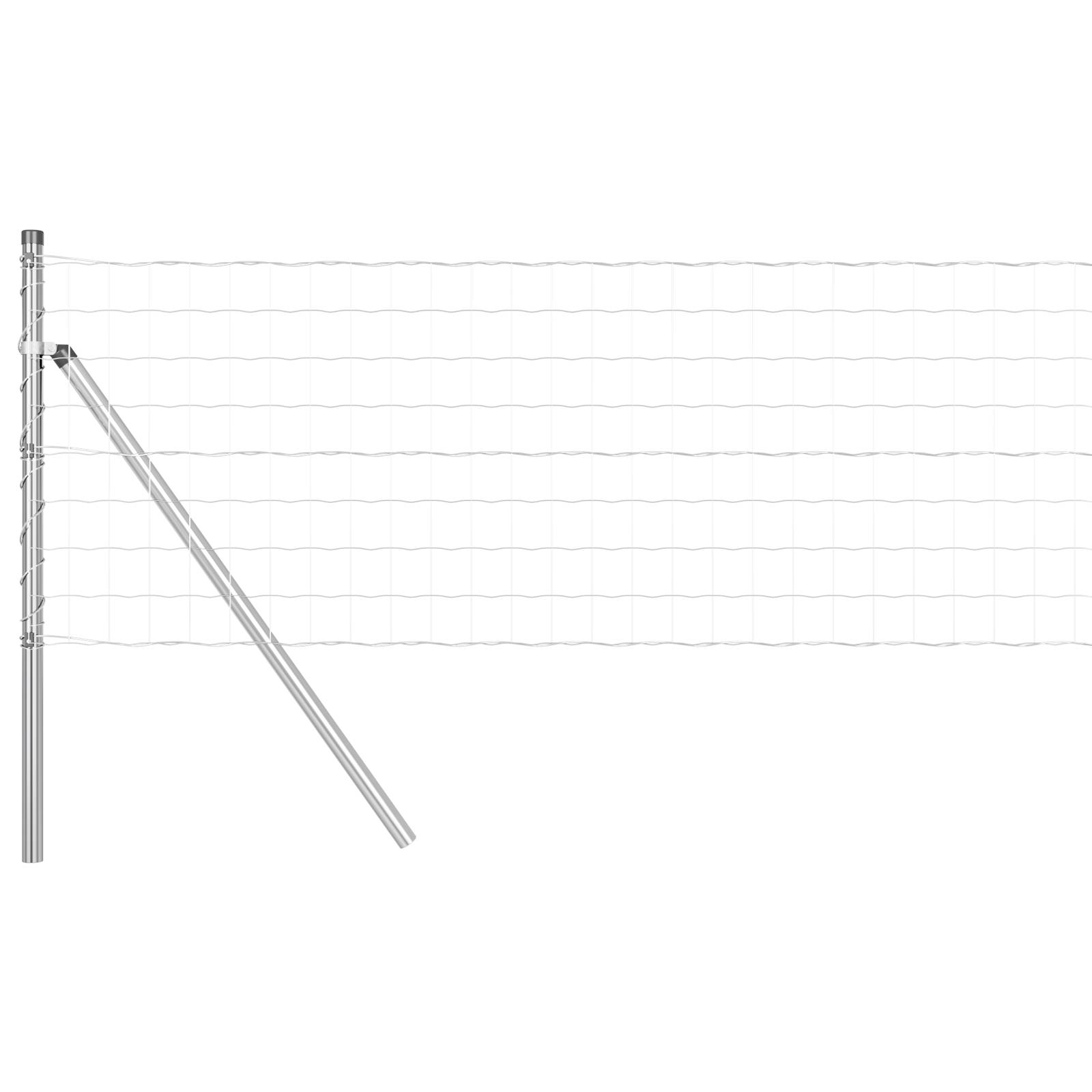 vidaXL Euro-Zaun mit 7 Pfosten 0,6x10 m verzinktem Stahl