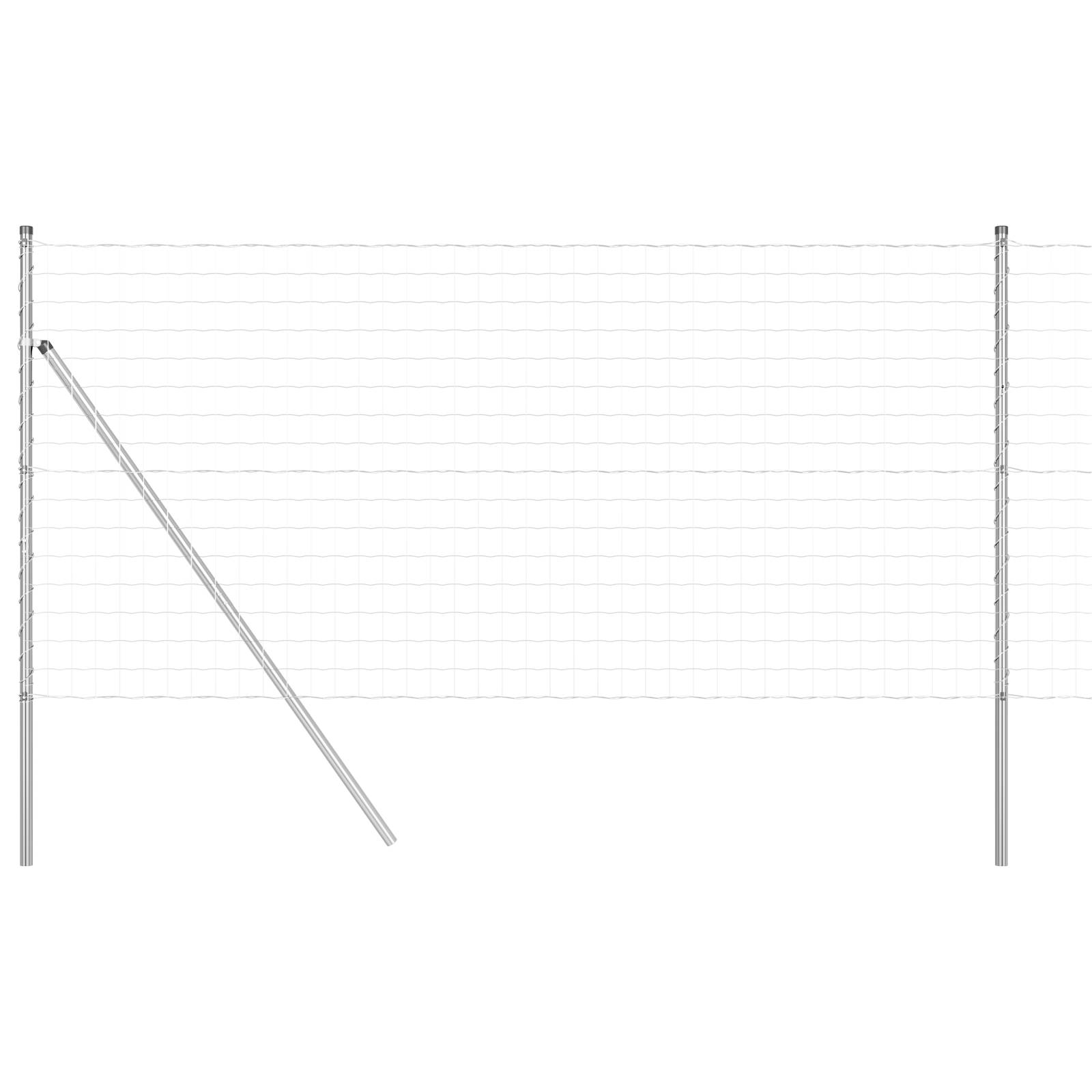 vidaXL Euro Zaun mit 7 Pfosten 1x10 m Verzinkter Stahl