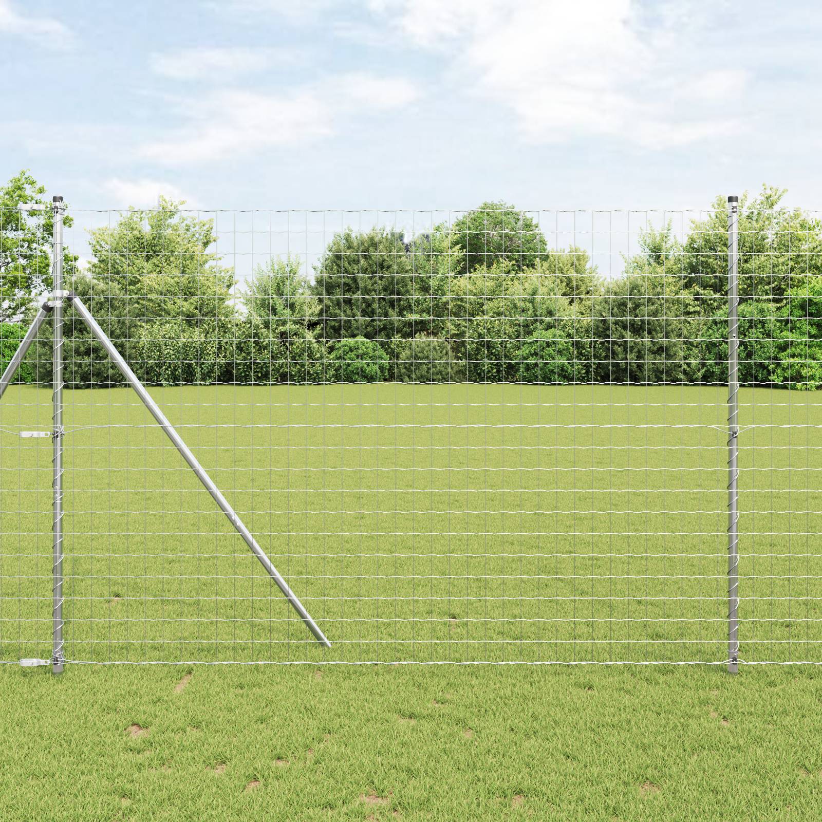 vidaXL Eurozaun 1,5x10 m Feuerverzinkter Stahl