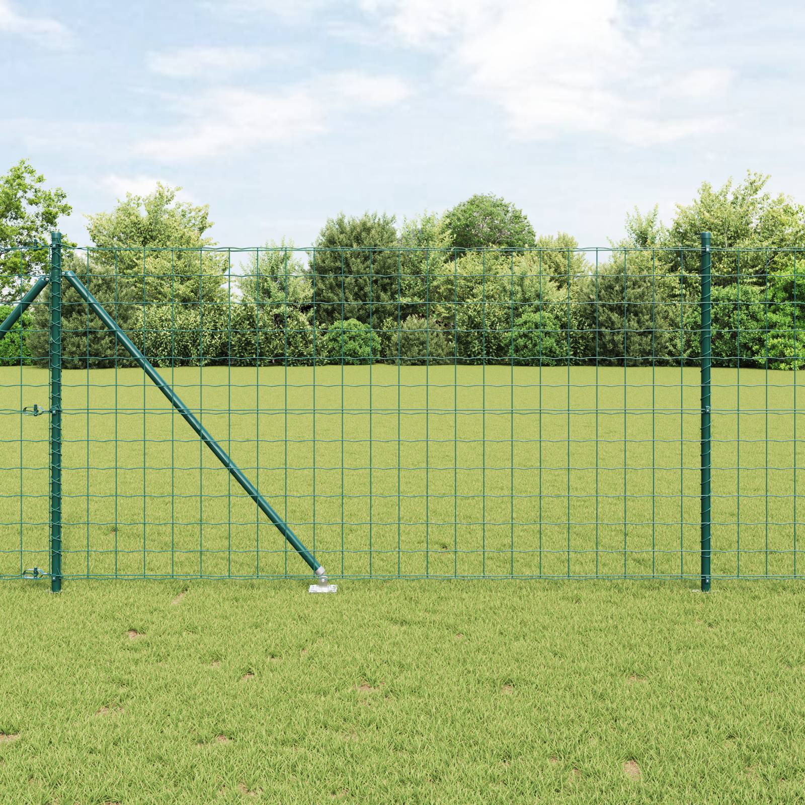 vidaXL Euro Zaun mit 7 Spikes 1x10 m Verzinkter Stahl Grün