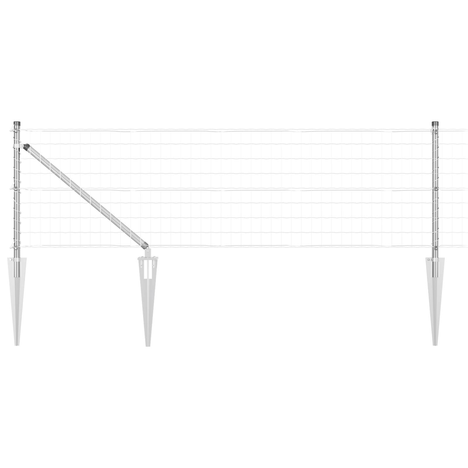 vidaXL Euro Zaun mit 7 Spike-Posten 0.8x10 m Feuerverzinkter Stahl