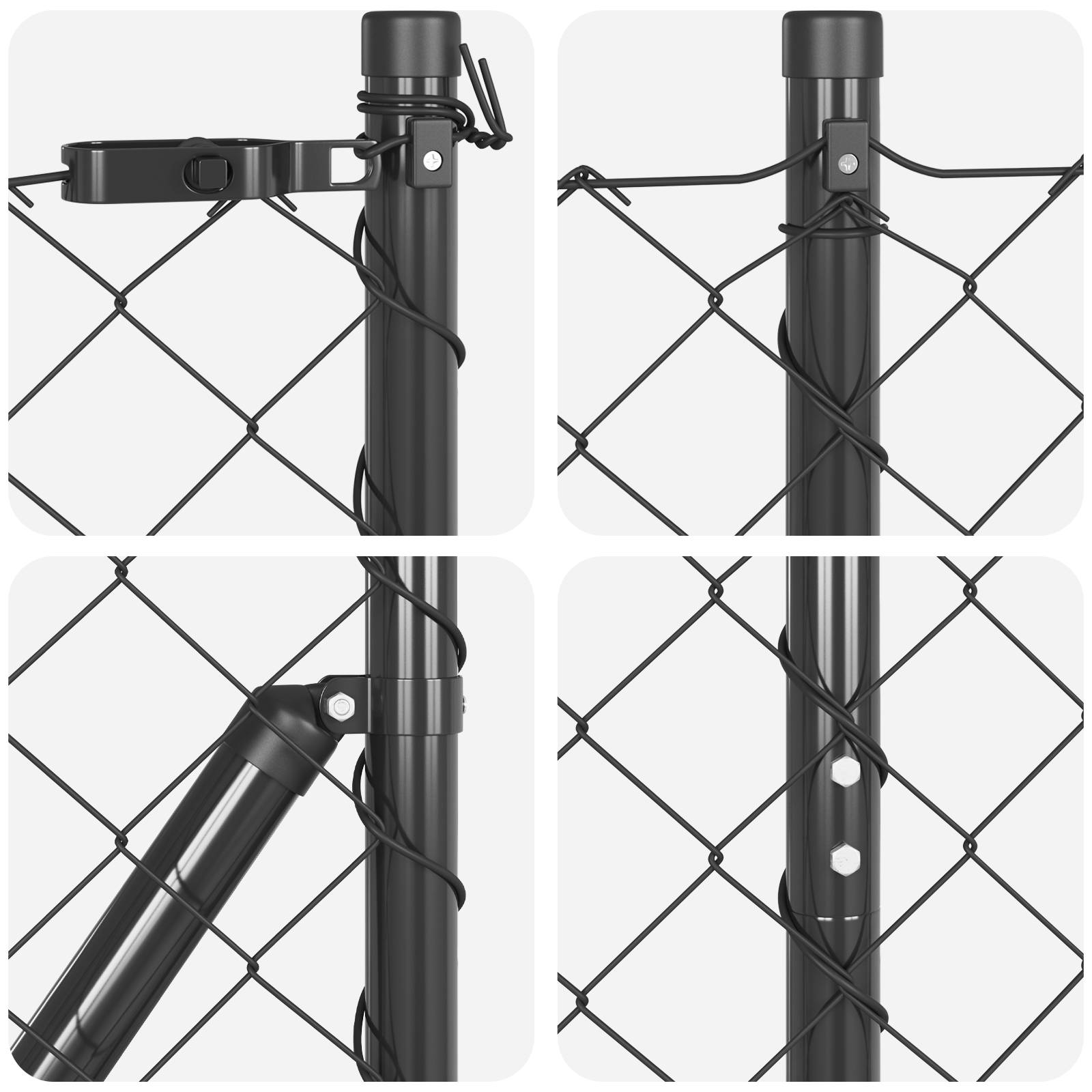 vidaXL Drahtzaun mit 13 Spike-POSTS 1,6x25 m feuerverzinkter Stahl
