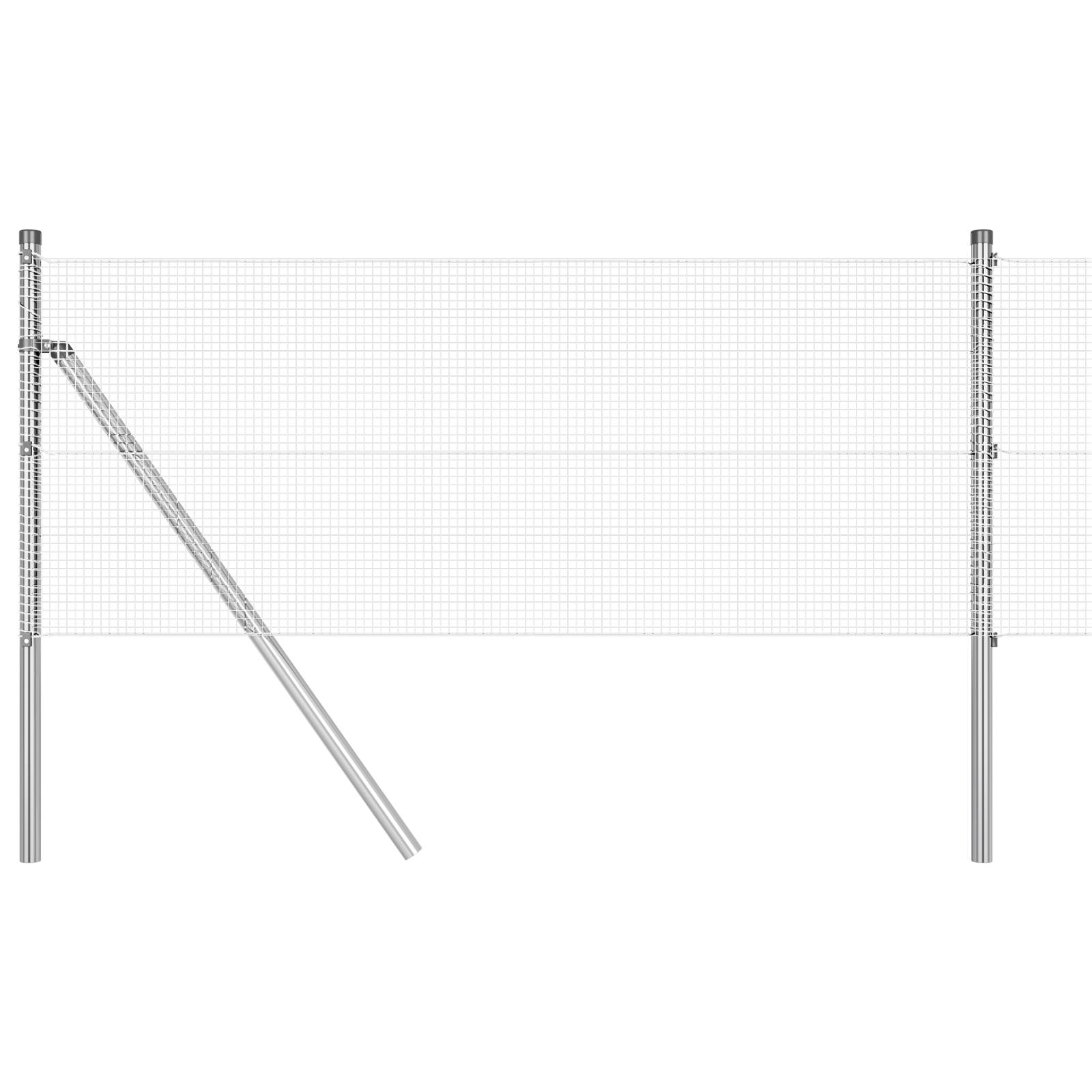vidaXL Geschweißter Drahtzaun mit 13 Pfosten 0,4x100 m Galvanisierter Stahl