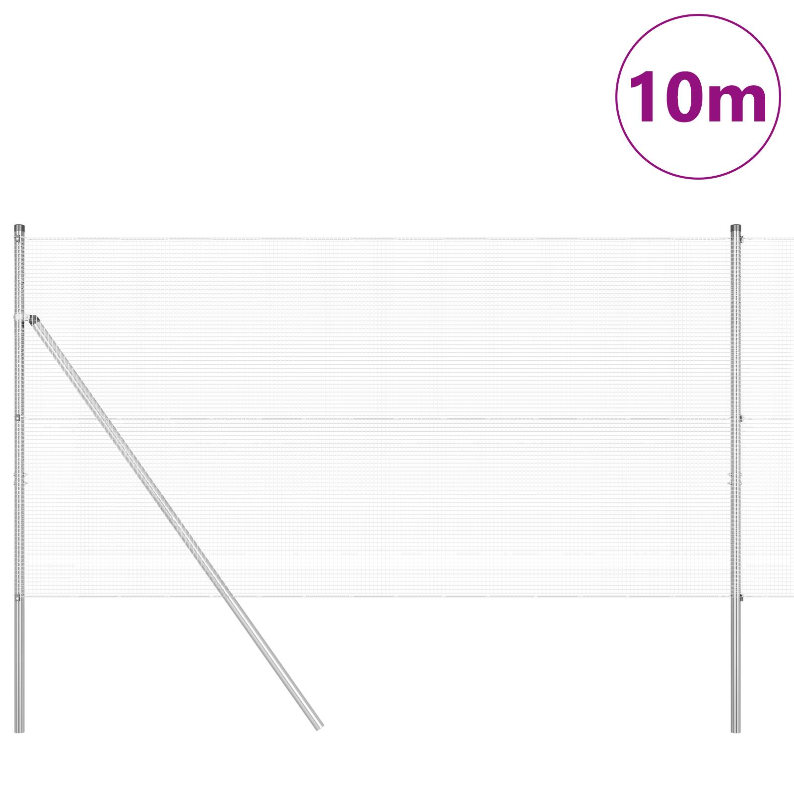 vidaXL Zaunpfosten Set Set aus 2 Verzinkter Stahl 10 x 1 m Langlebig