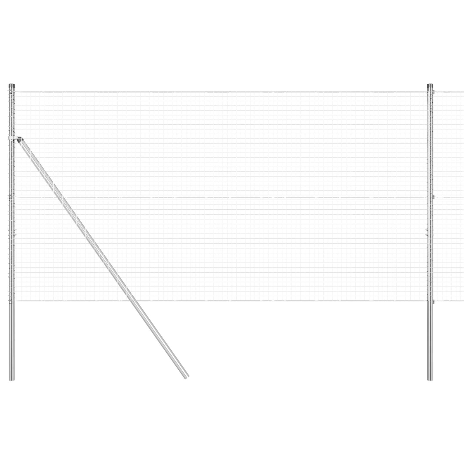 vidaXL Zaunpfosten Set 2 Stück Verzinkter Stahl 10 x 1 m Langlebig