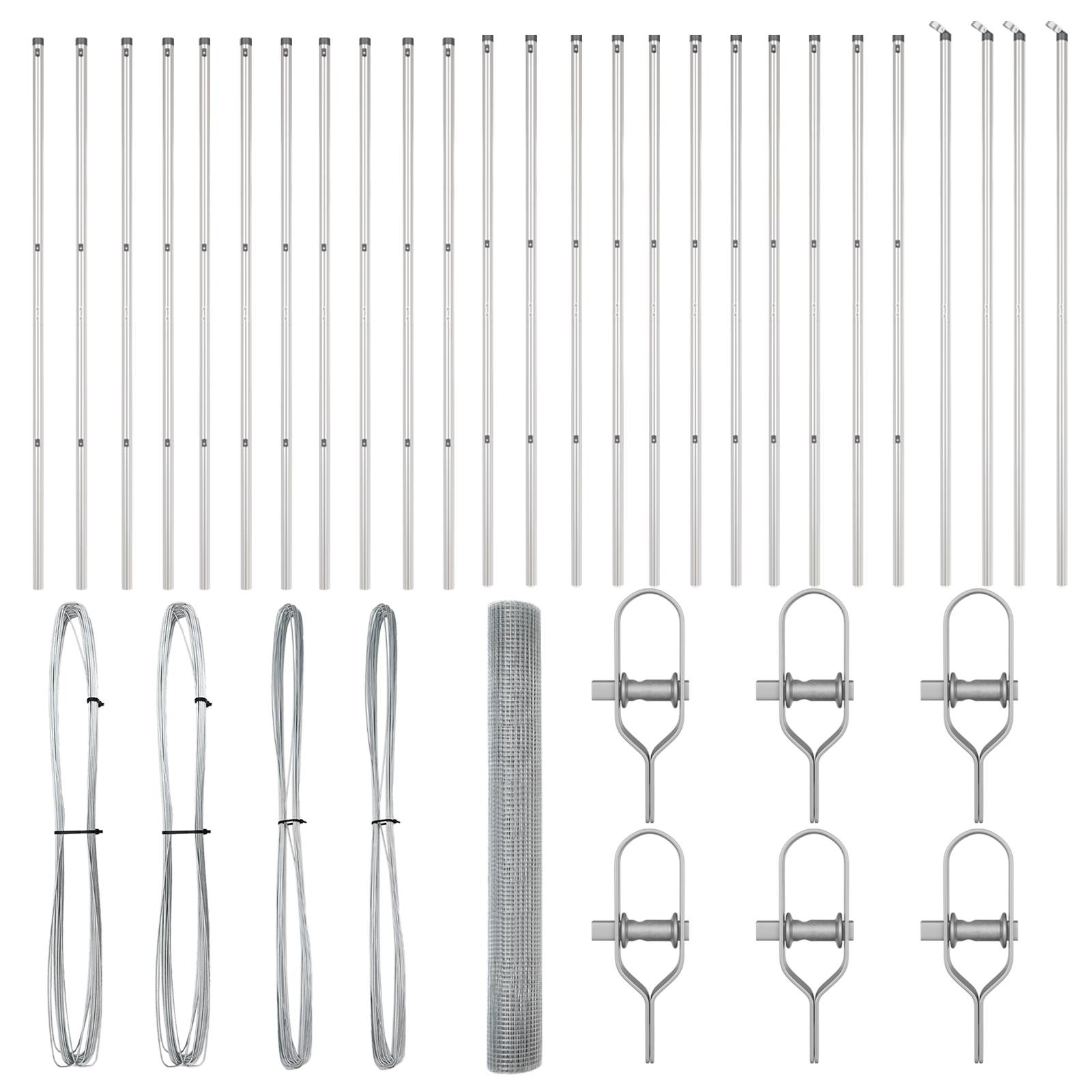 vidaXL Geschweißter Drahtzaun mit 13 Pfosten 1,2 x 50 m Feuerverzinkter Stahl