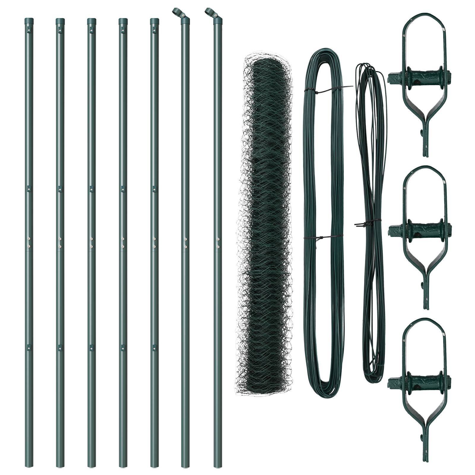 vidaXL Hexagonzaun Grün 1,2x10 m Stahl