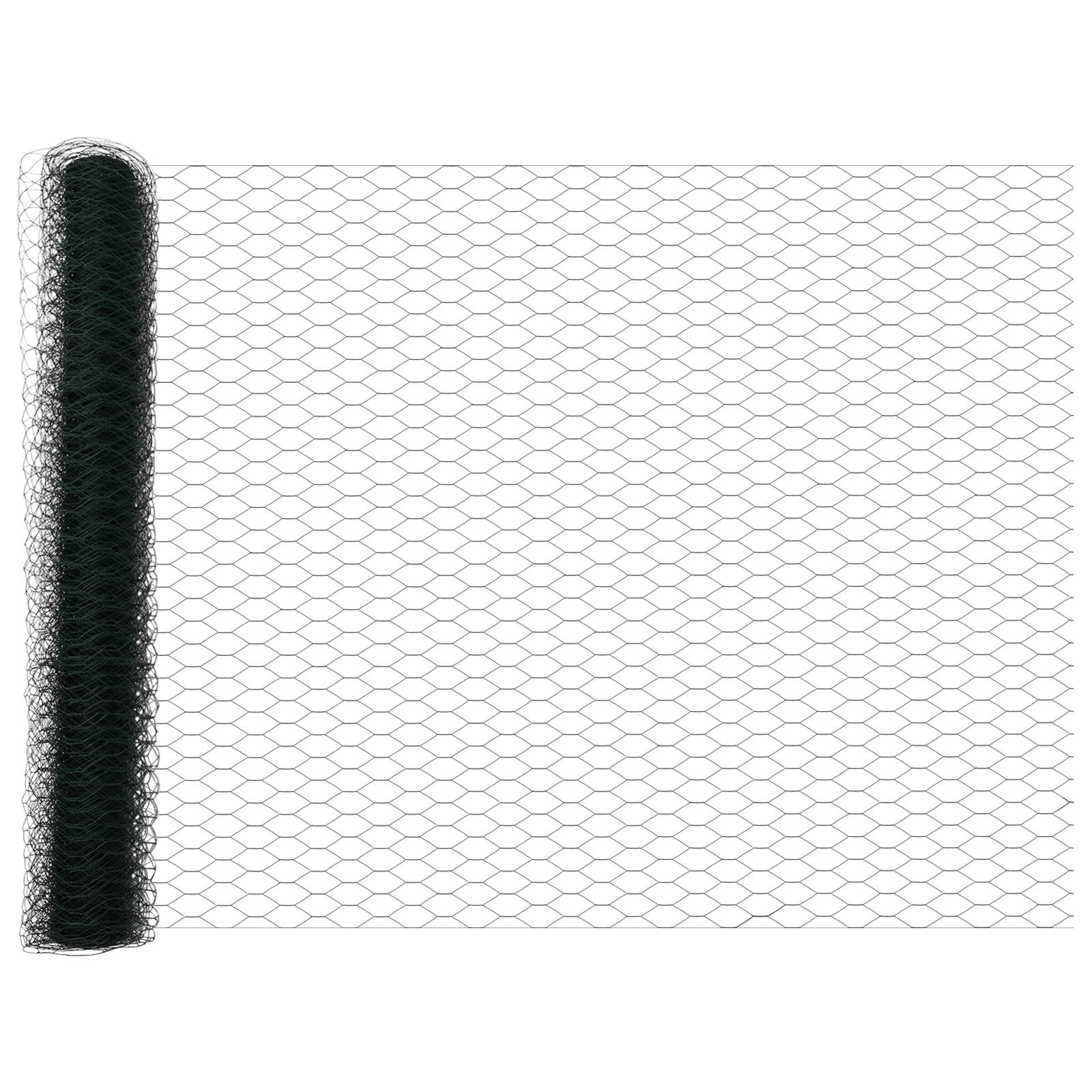 vidaXL Zaun Set Set aus 2 Grün Stahl mit Pulverbeschichtung 25 x 1,2 m