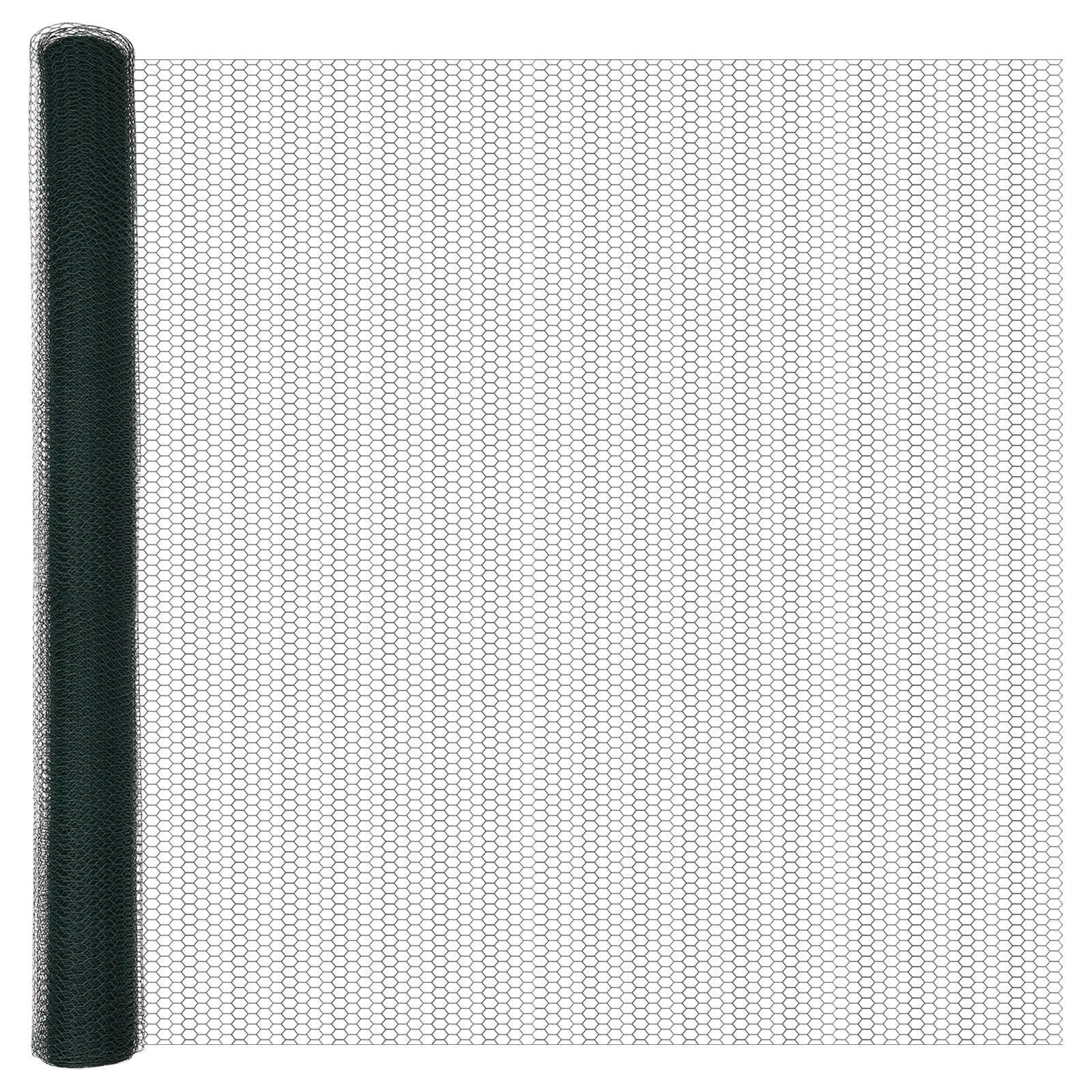 vidaXL Sechseckzaun Grün 1.5x10 m Stahl