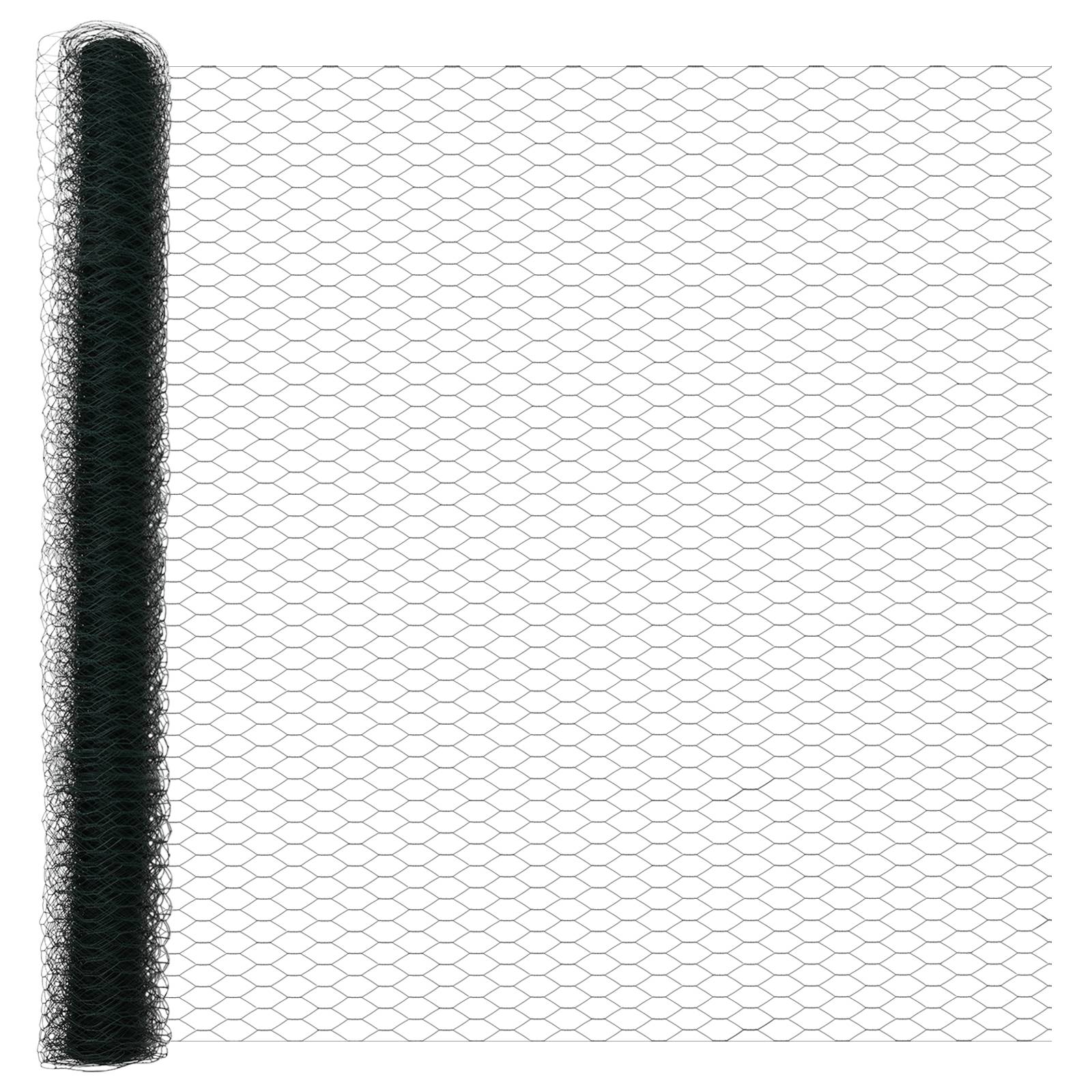 vidaXL Sechseckzaun Grün 1,4x50 m Stahl