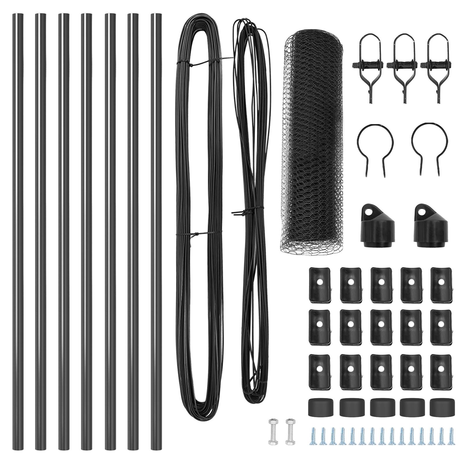 vidaXL Sechseckzaun Grau 0.5x10 m Stahl