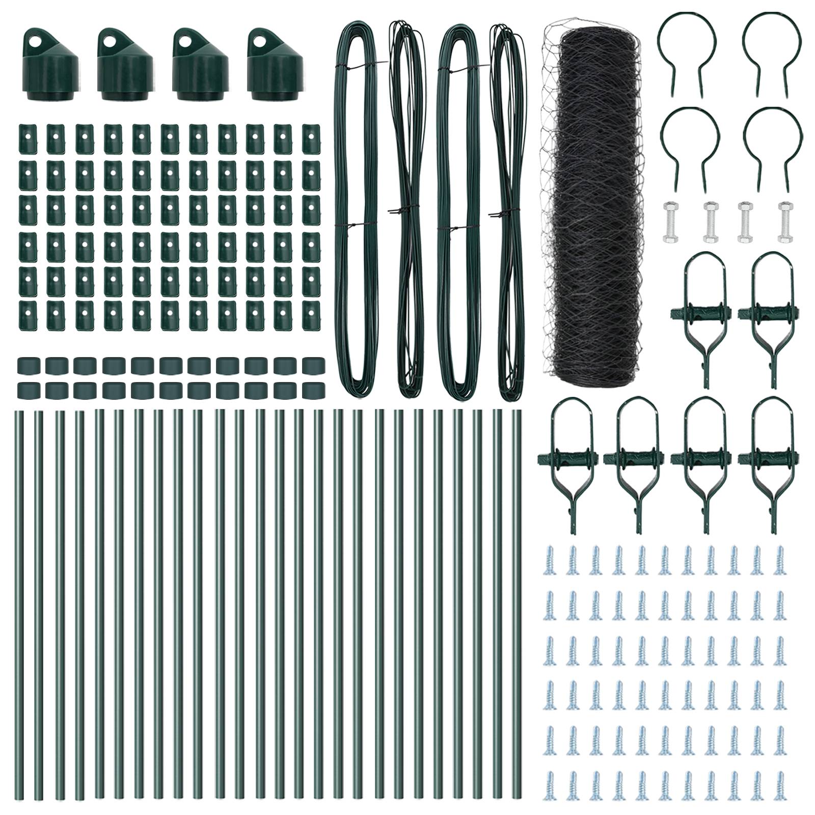 vidaXL Sechseckzaun Grau 0.6x50 m Stahl