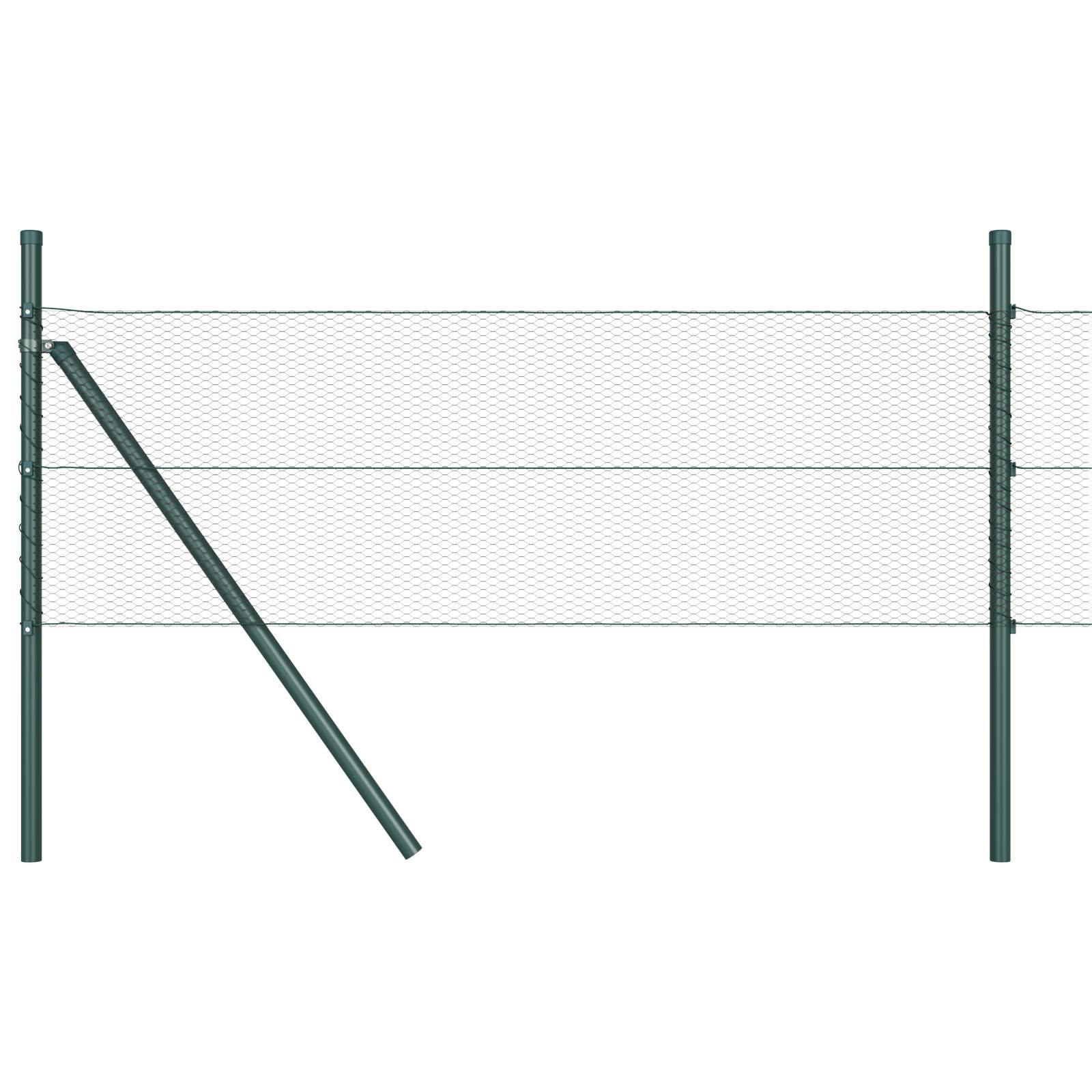 vidaXL Hexagonzaun Grau 0,8x50 m Stahl