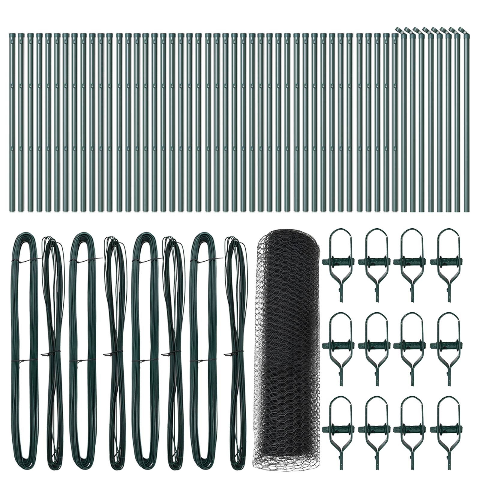 vidaXL Hexagonzaun Grau 0,6x100 m Stahl