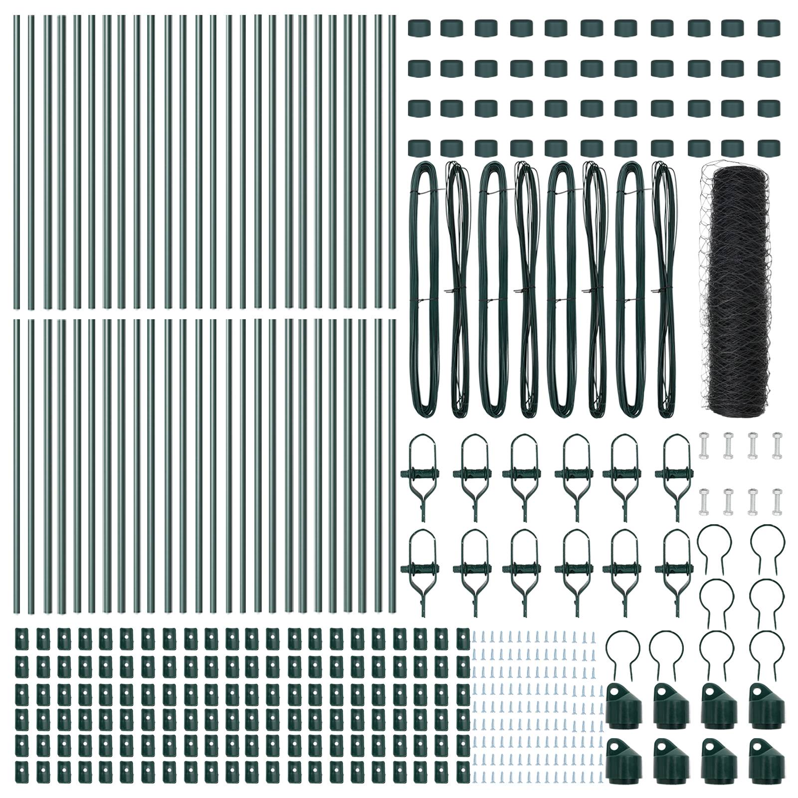 vidaXL Hexagon Zaun Grau 0.6x100 m Stahl