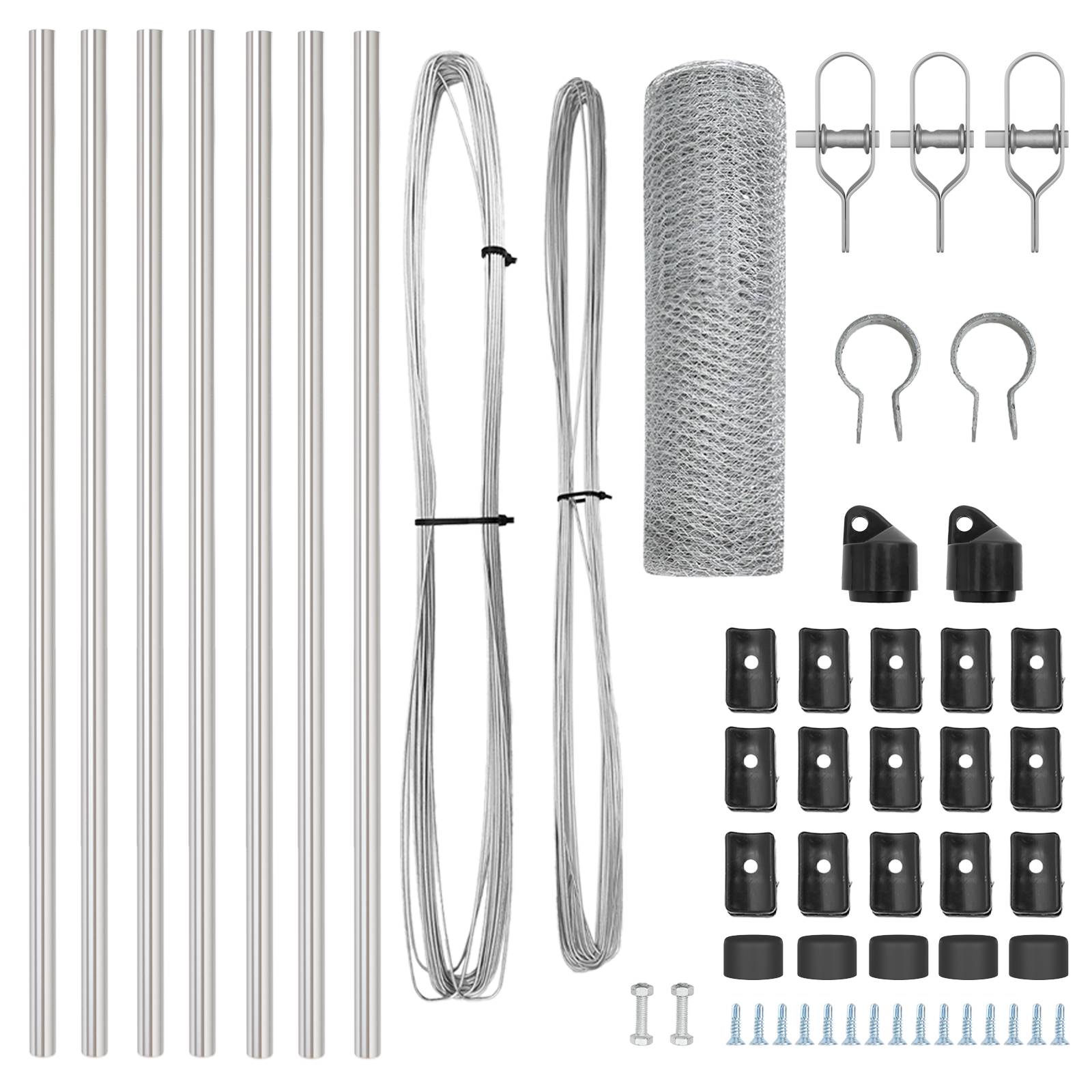 vidaXL Sechseckzaun 0.5x10 m Verzinkter Stahl