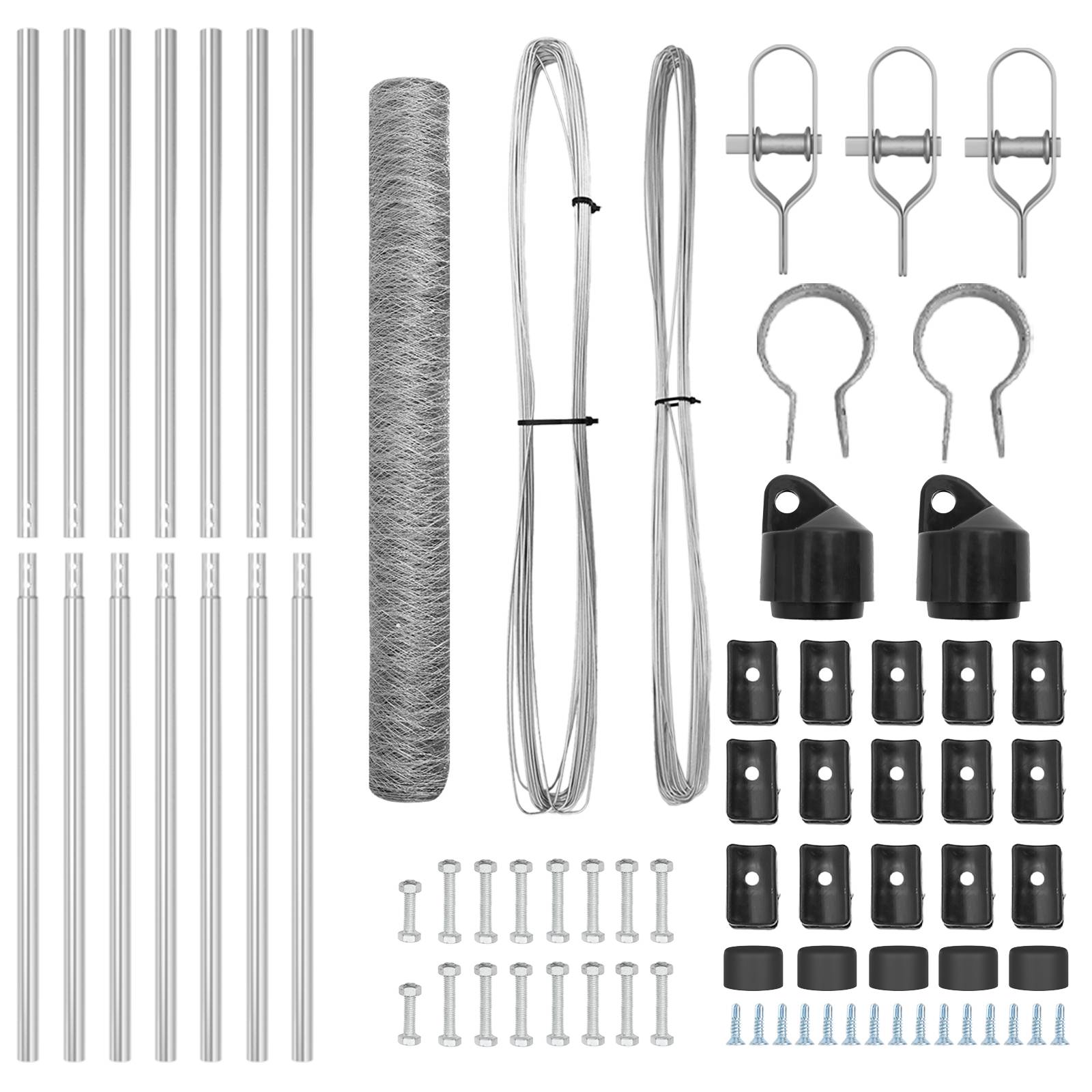 vidaXL Hexagonzaun 1,4 x 10 m Verzinkter Stahl