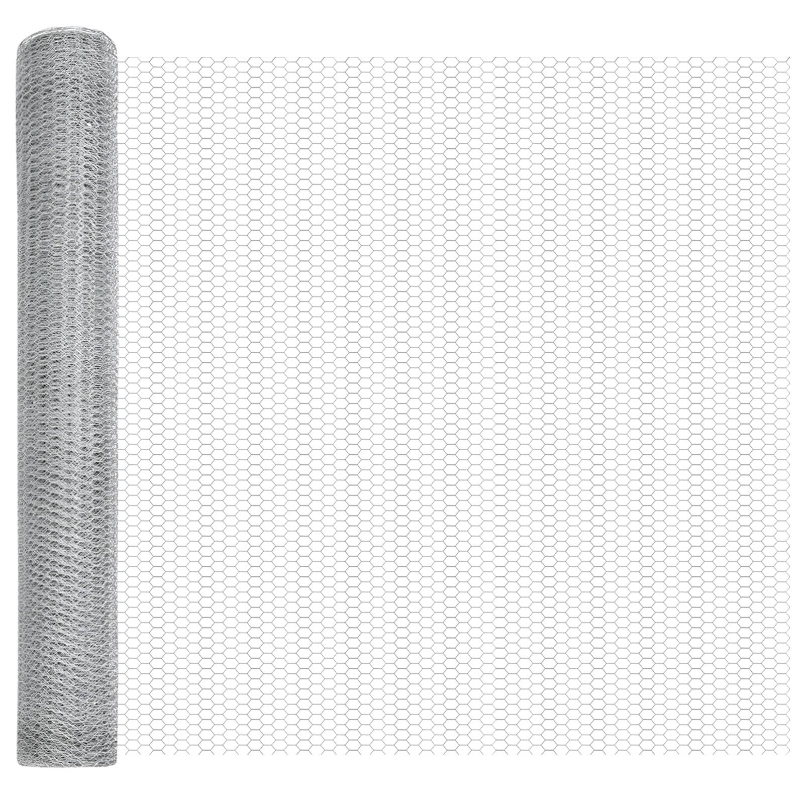 vidaXL Sechseck-Zaun 1,5x100 m aus verzinktem Stahl