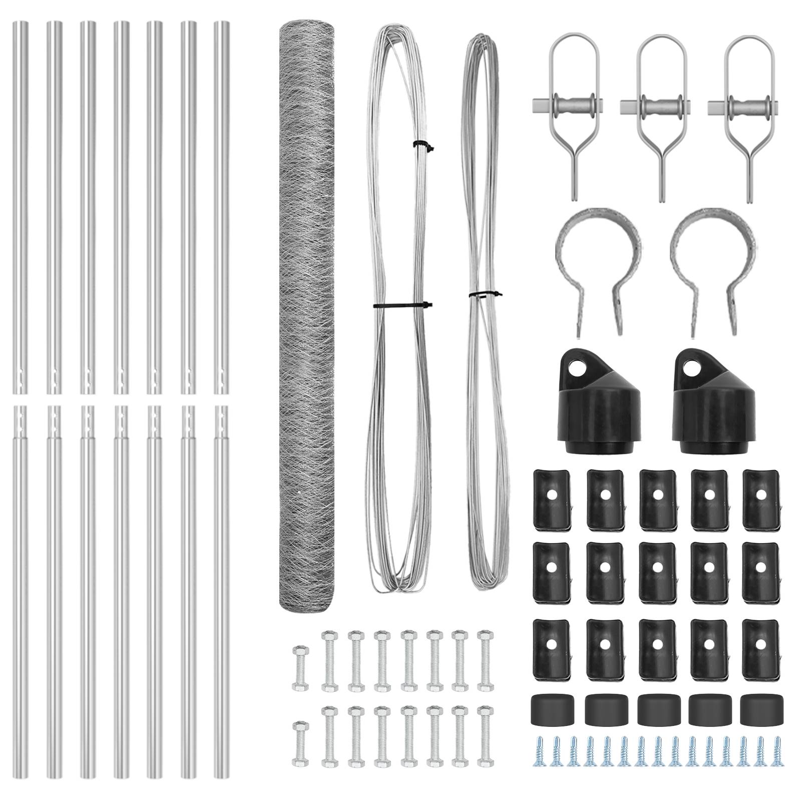vidaXL Sechseckzaun 1,5x10 m Verzinkter Stahl