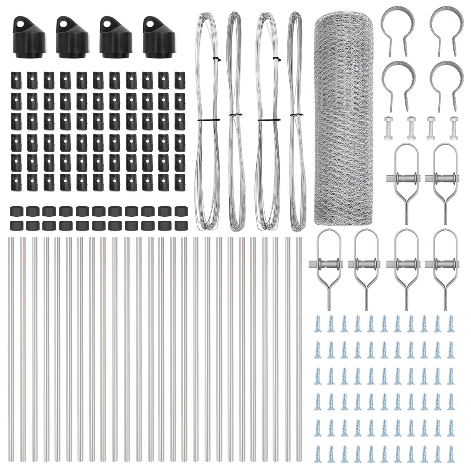 vidaXL Hexagonzaun 0,6x50 m Verzinkter Stahl
