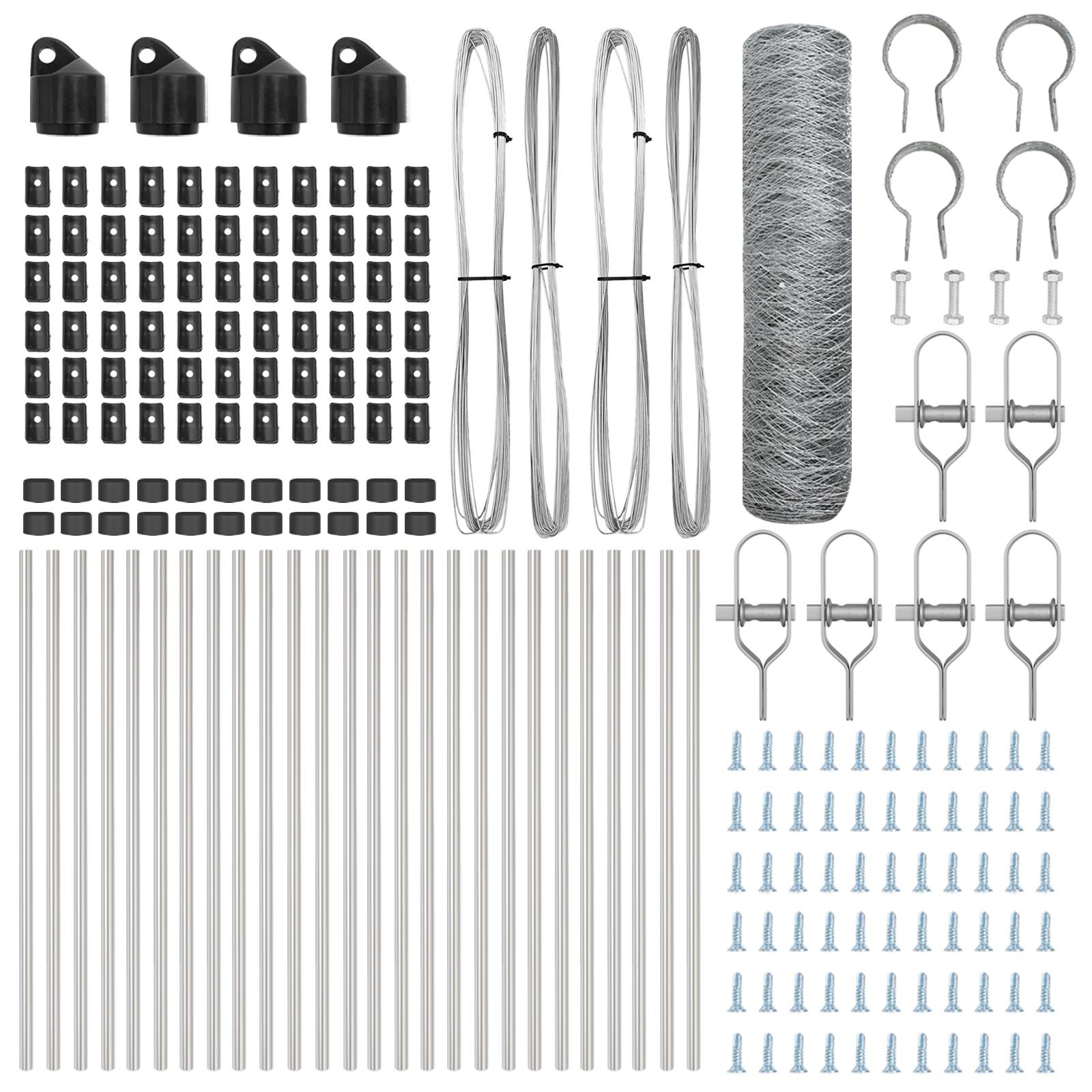 vidaXL Hexagonzaun 0.8x50 m Feuerverzinkter Stahl