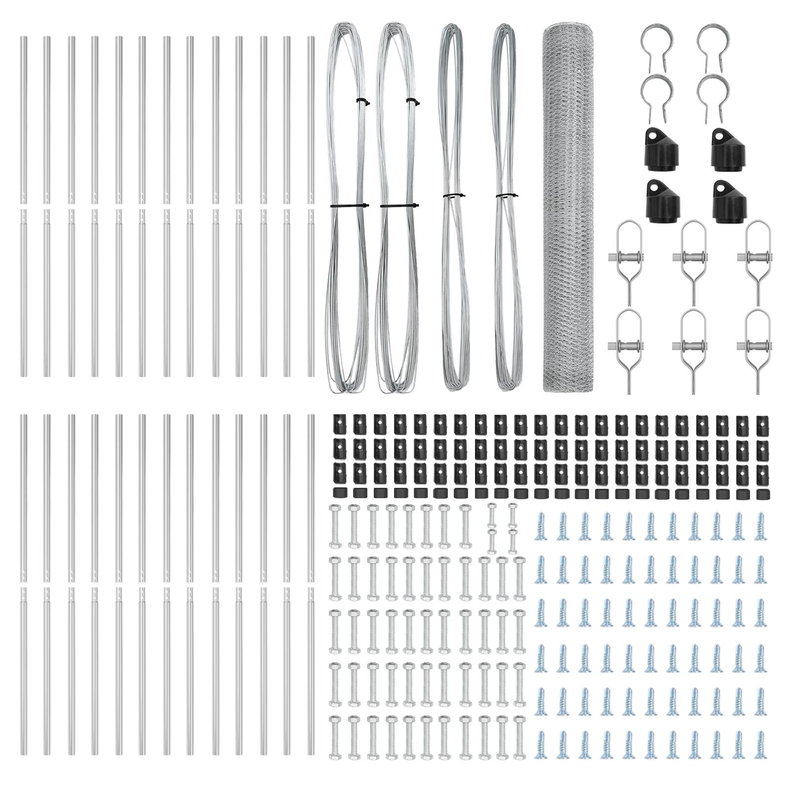 vidaXL Hexagonzaun 1x100 m Verzinkter Stahl