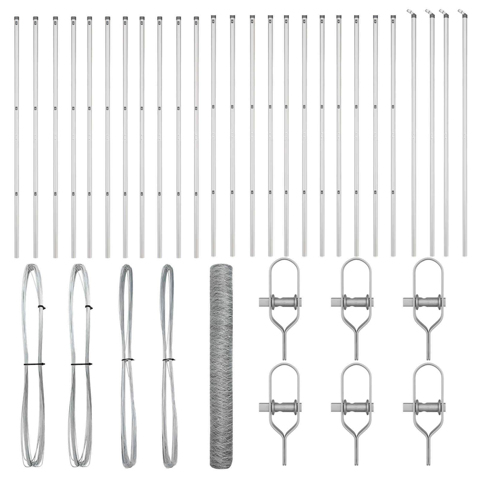 vidaXL Hexagonzaun 1,2x50 m verzinkter Stahl