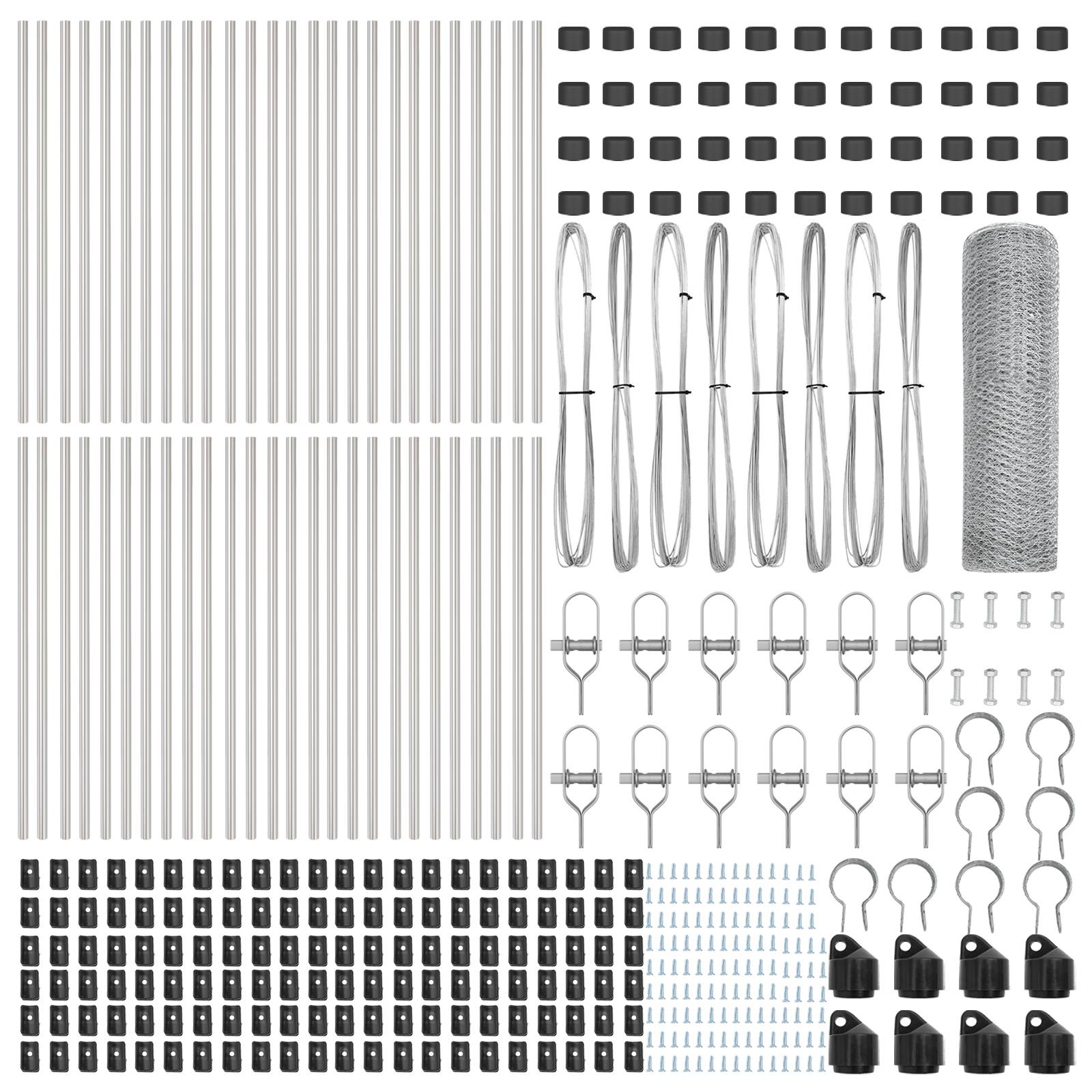 vidaXL Hexagonzaun 0,6x100 m aus verzinktem Stahl