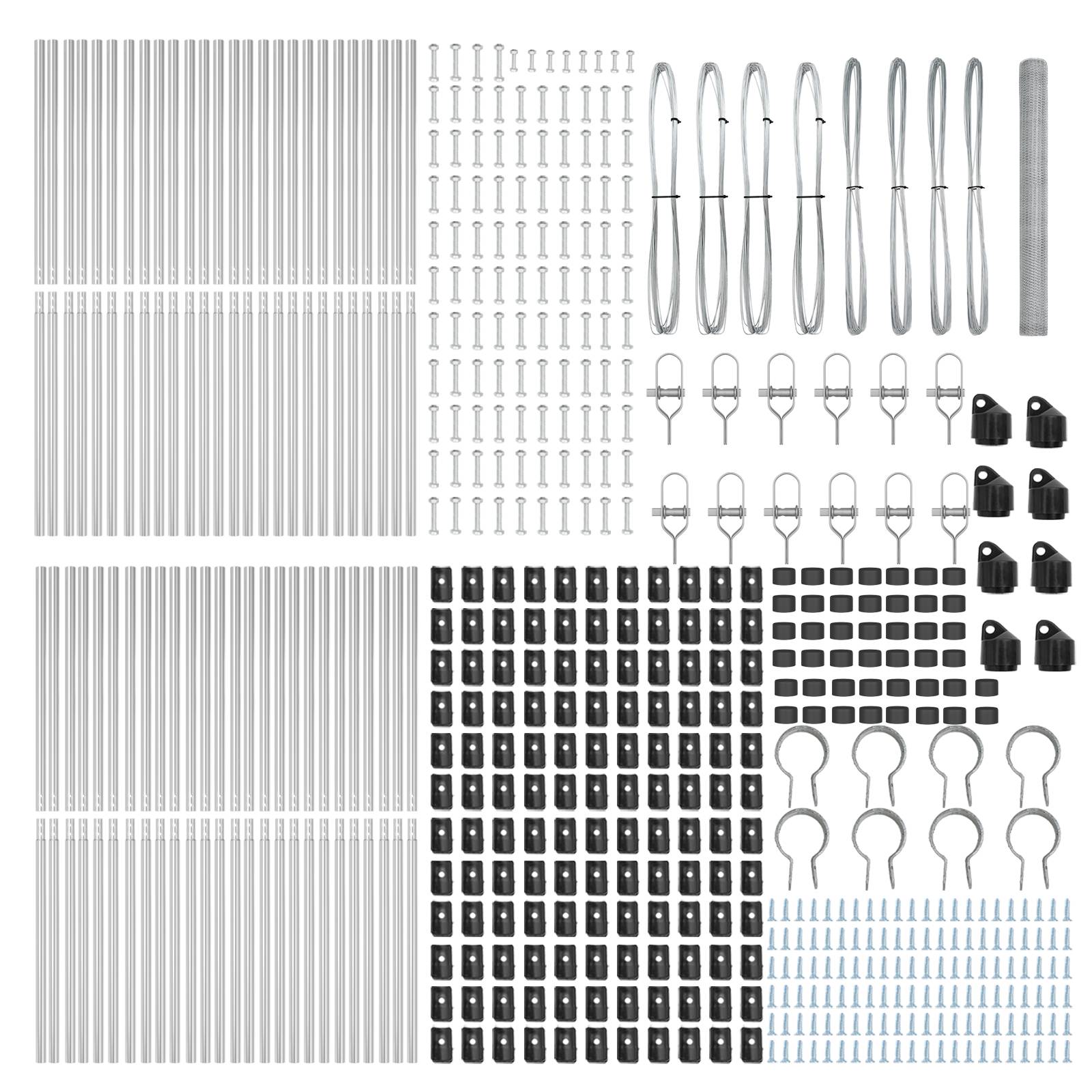 vidaXL Sechseck-Zaun 1,5x100 m aus verzinktem Stahl