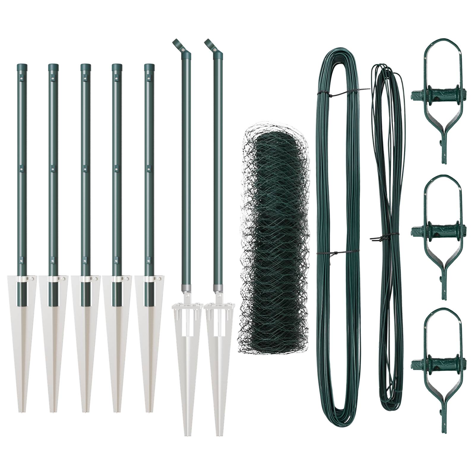 vidaXL Sechseckzaun Grün 0,6x10 m Stahl