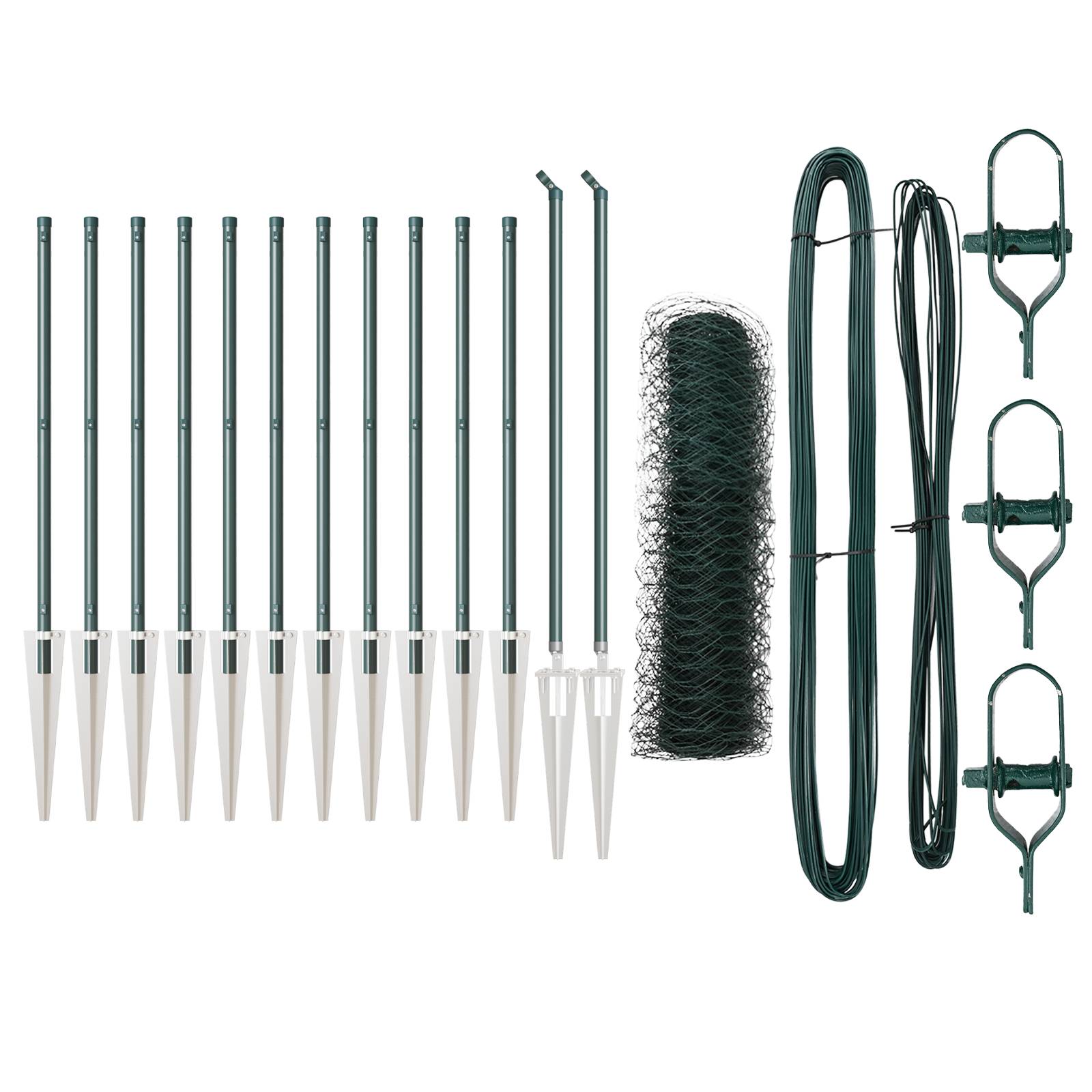 vidaXL Hexagonzaun Grün 0,8x25 m Stahl