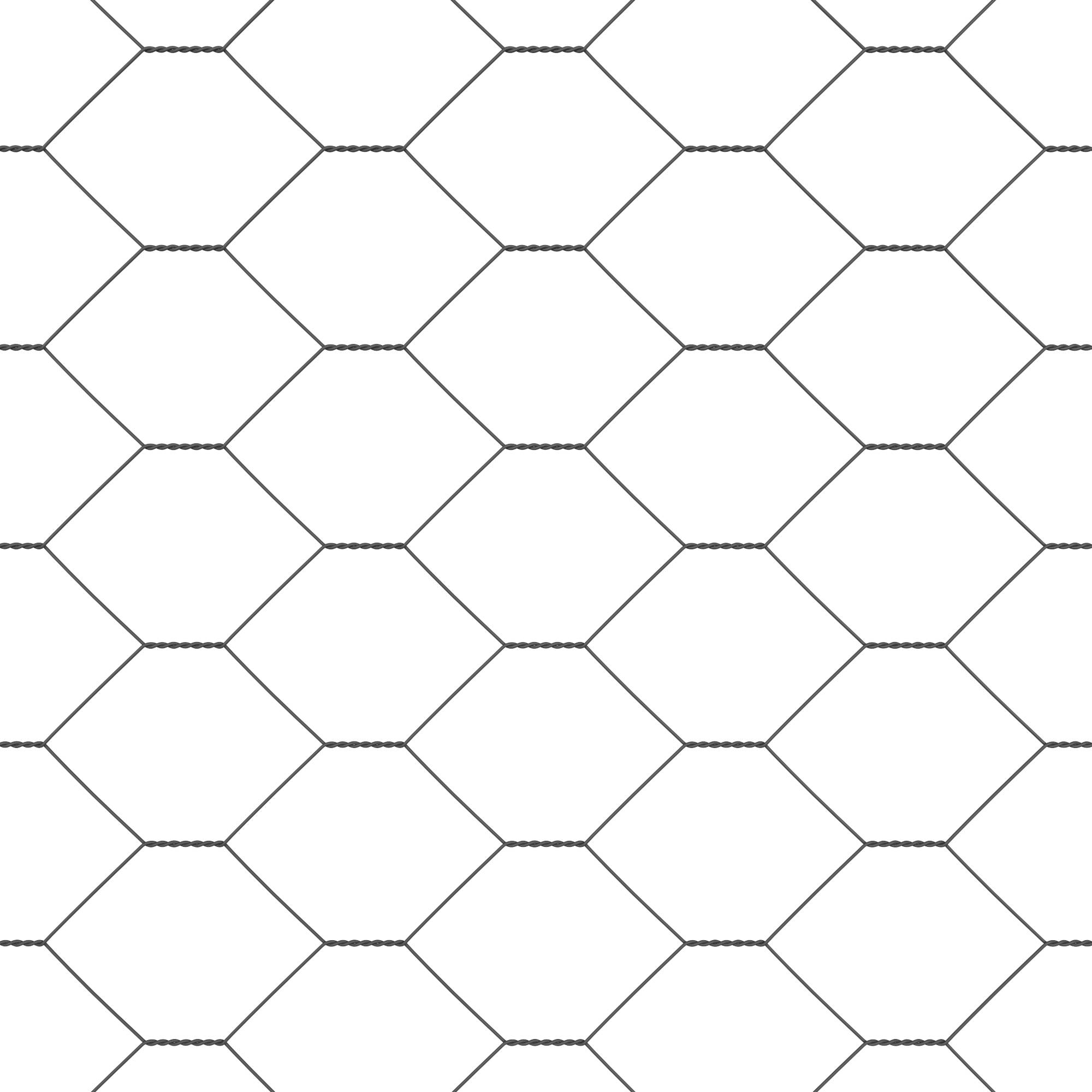 vidaXL Sechseck-Zaun Grau 1,6 x 50 m Stahl