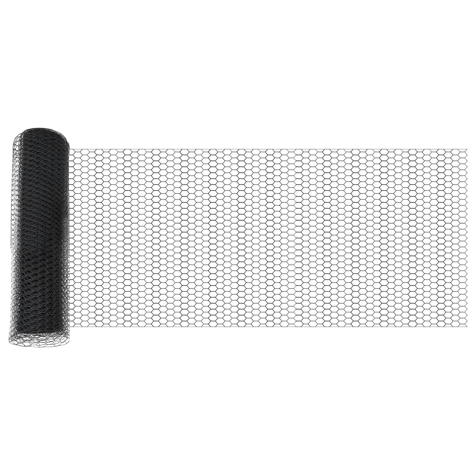 vidaXL Sechseckzaun Grau 0.4x100 m Stahl