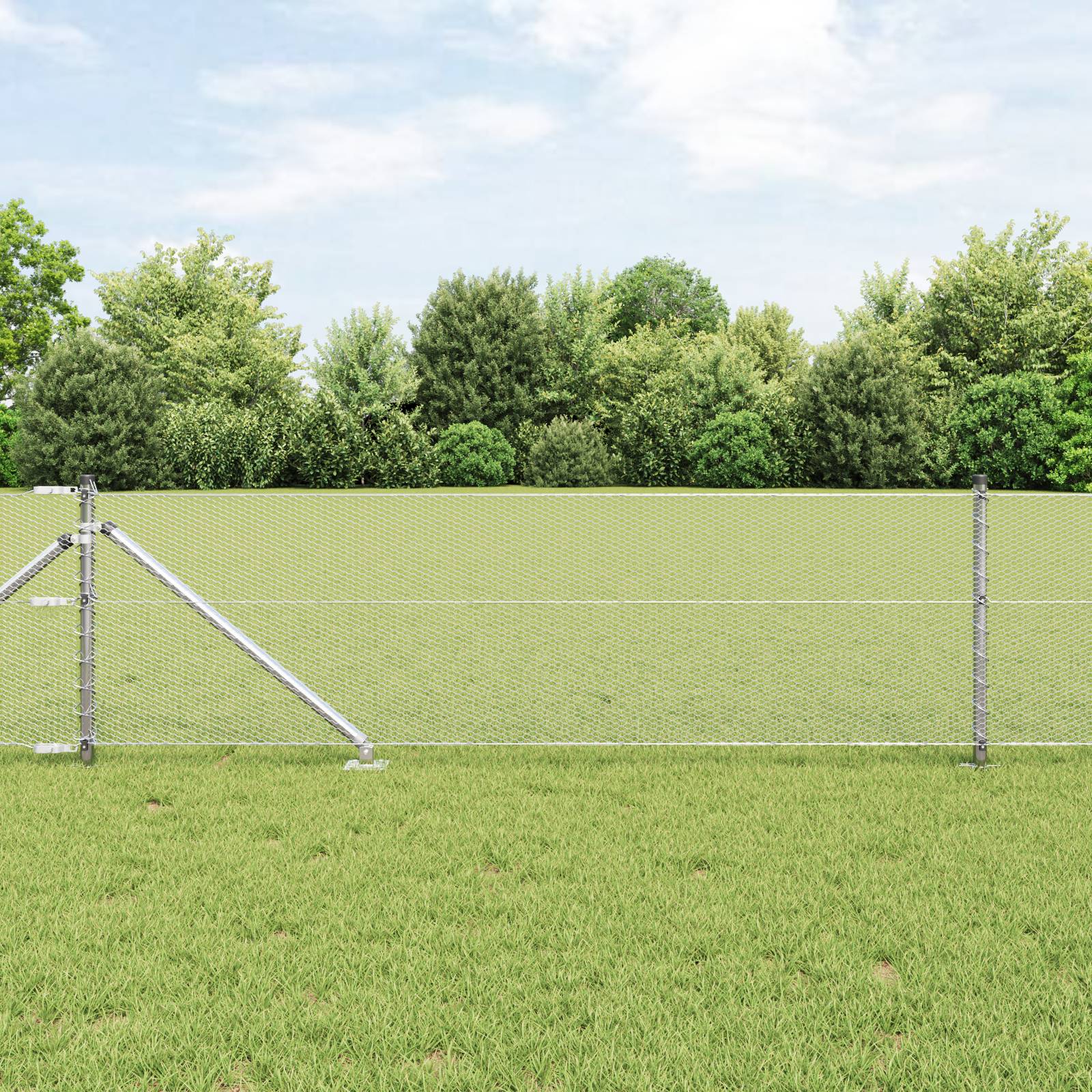 vidaXL Sechseckzaun 0,6x10 m Verzinkter Stahl