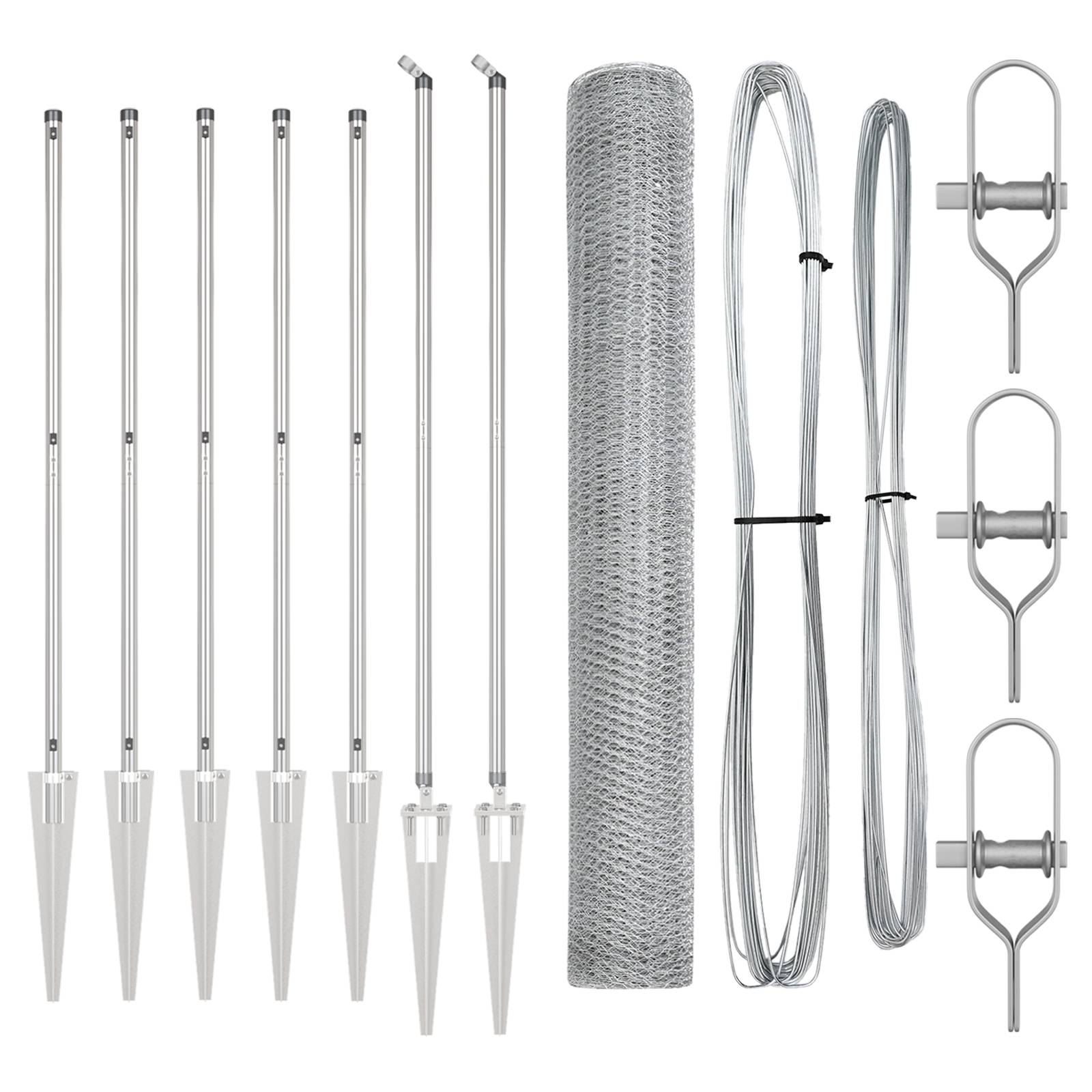 vidaXL Sechseckzaun 1,2x10 m Feuerverzinkter Stahl