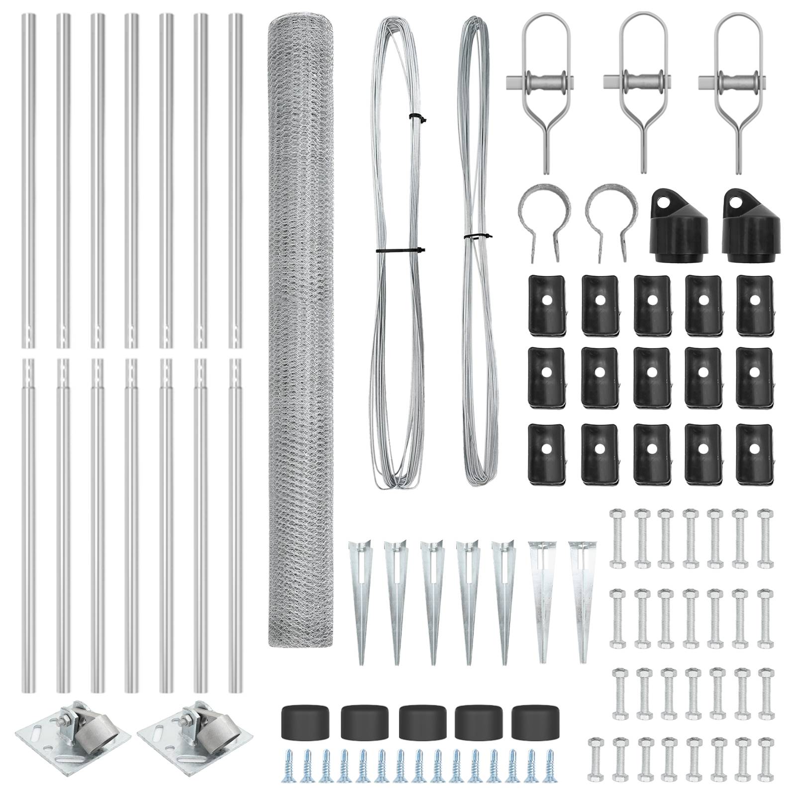 vidaXL Hexagonzaun 1,6x10 m aus feuerverzinktem Stahl