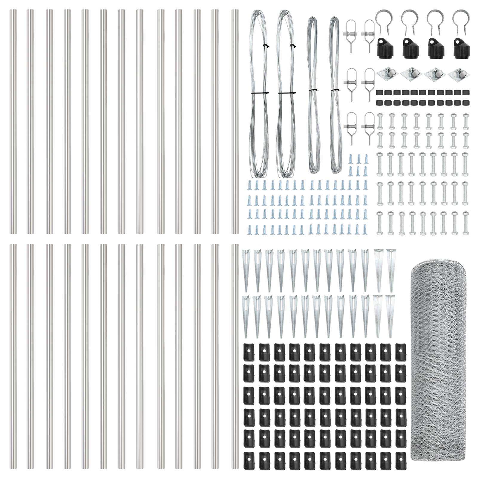vidaXL Hexagonzaun 0.5x50 m Verzinkter Stahl