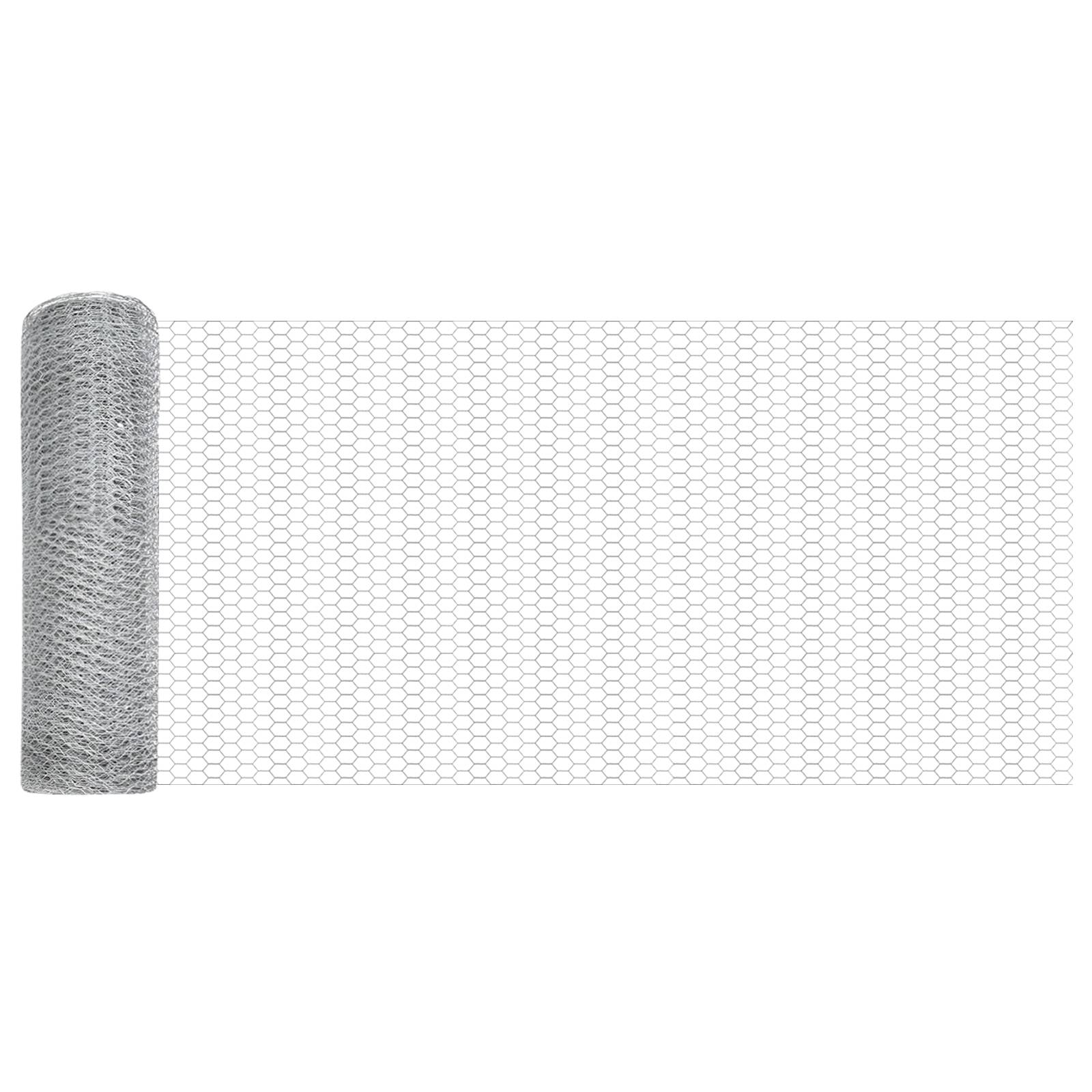 vidaXL Sechseckzaun 0.6x10 m verzinkter Stahl