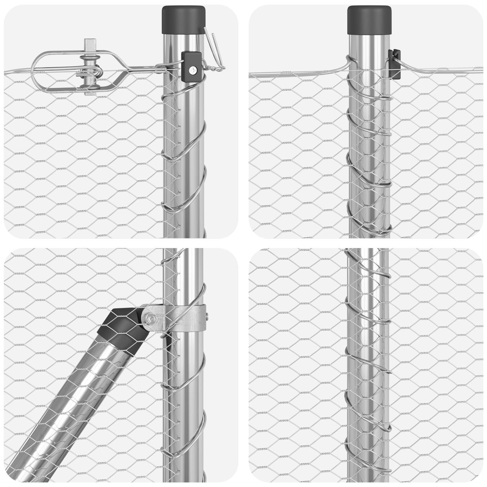 vidaXL Sechseckzaun 1x100 m Feuerverzinkter Stahl