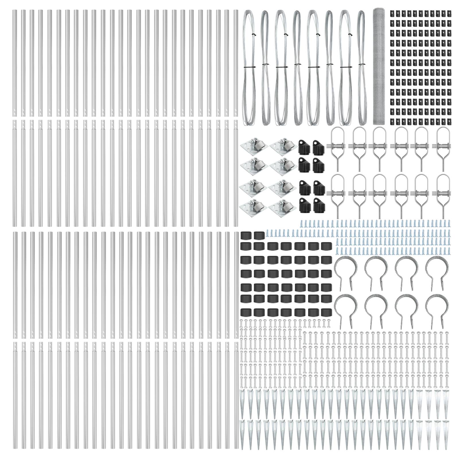 vidaXL Hexagonzaun 1,6x100 m verzinkter Stahl
