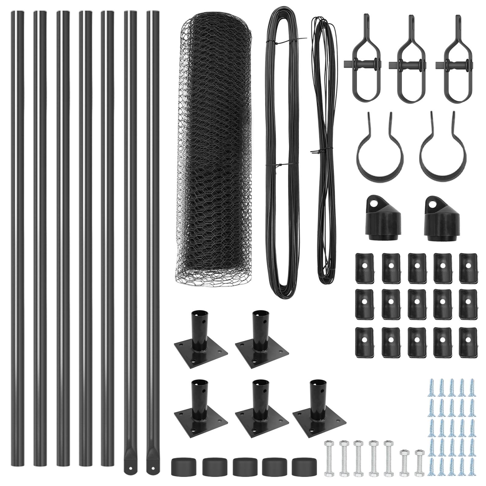 vidaXL Hexagonzaun Grau 0,4x10 m Stahl