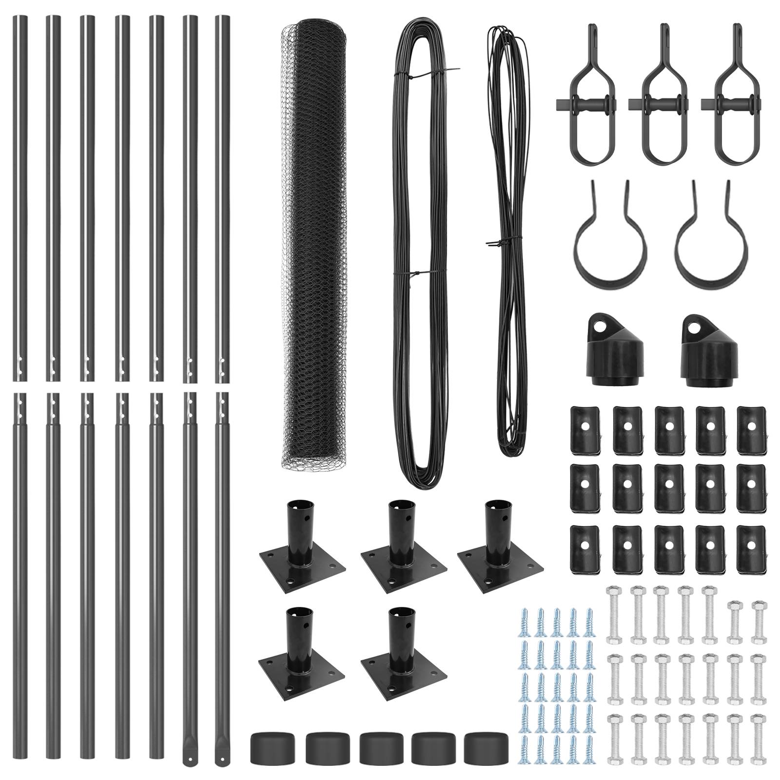 vidaXL Hexagonzaun Grau 1x10 m Stahl