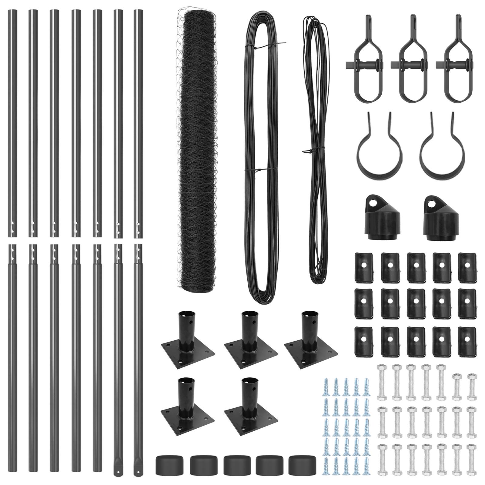 vidaXL Hexagonzaun Grau 0,8x10 m Stahl