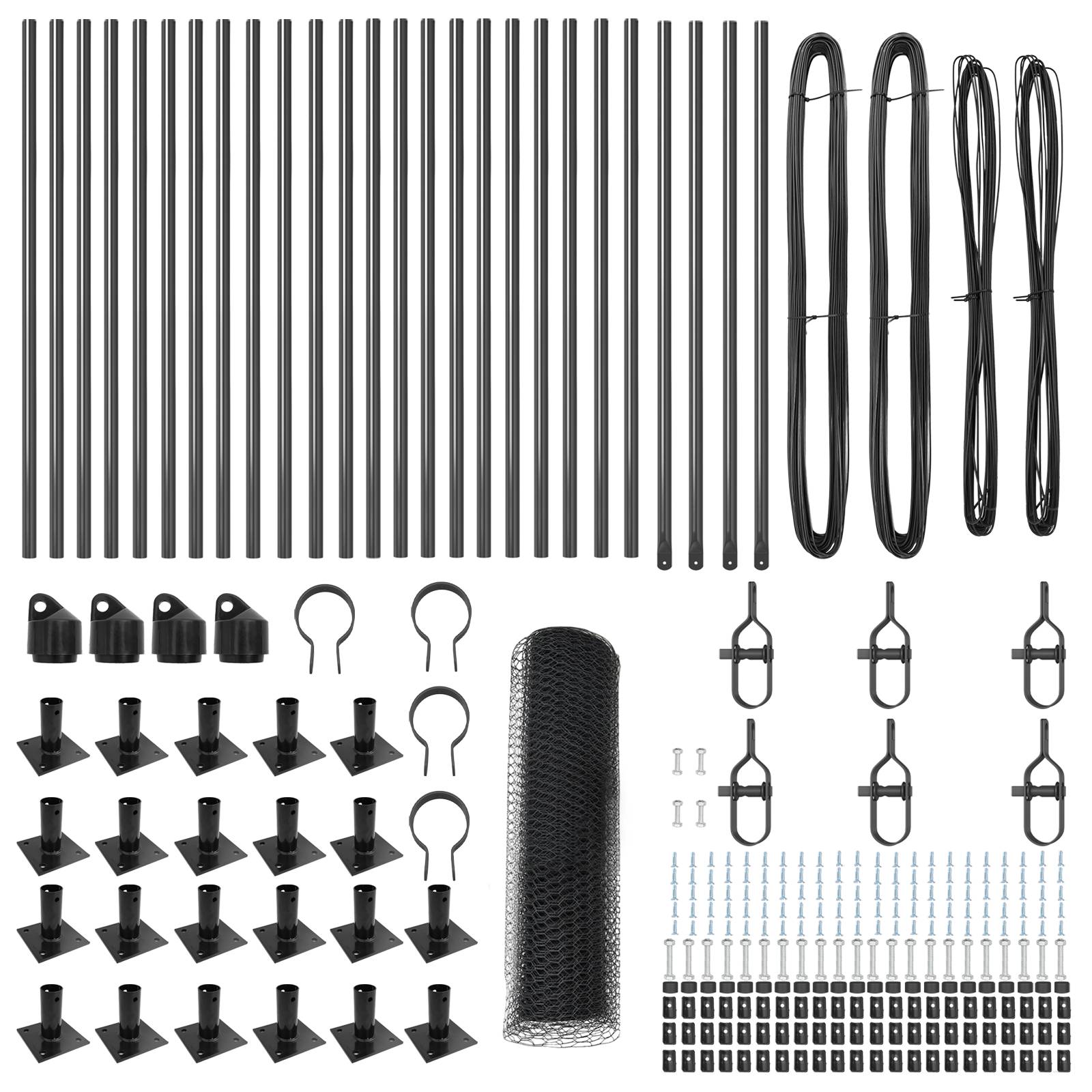 vidaXL Hexagonzaun grau 0.6x50 m Stahl