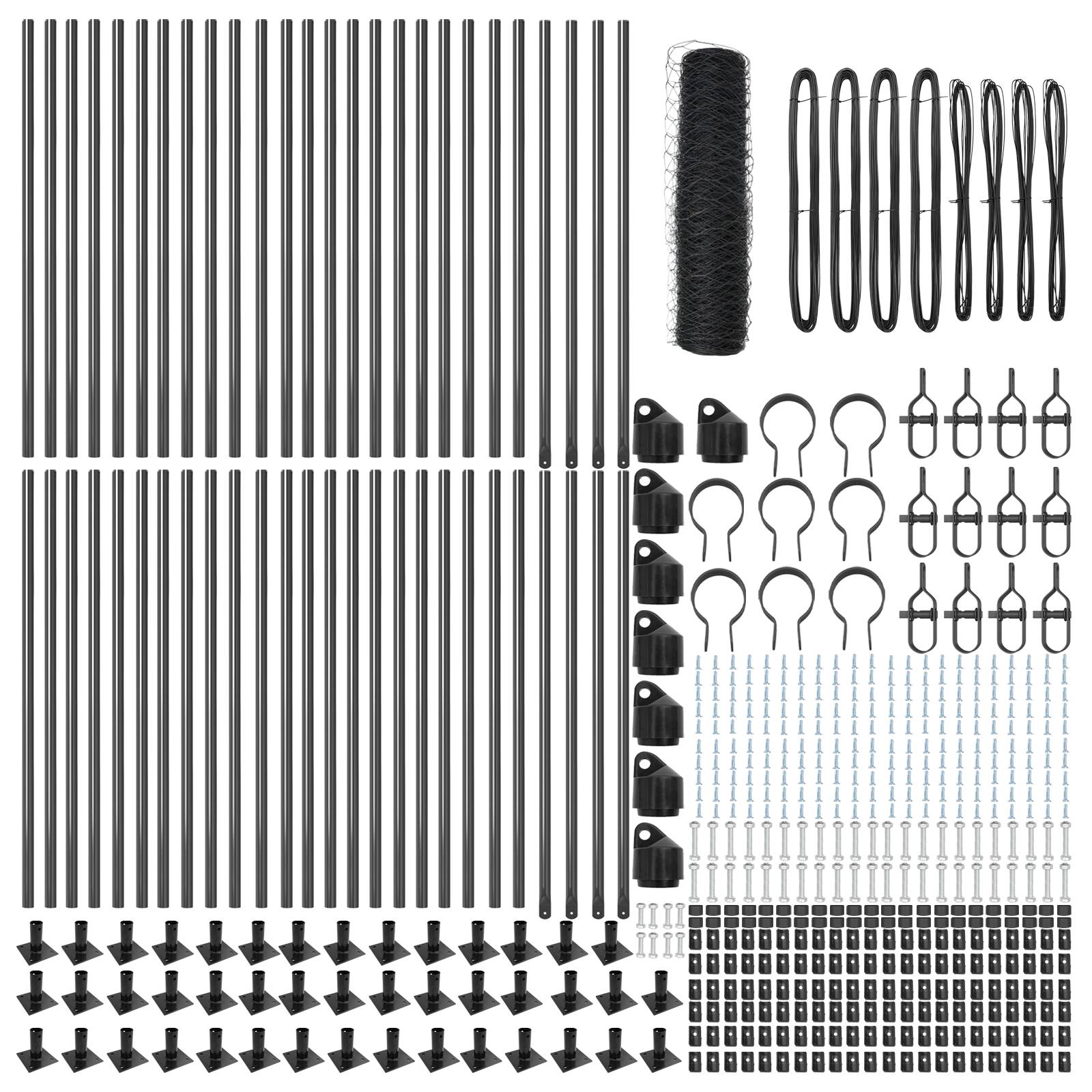 vidaXL Hexagon-Zaun Grau 1x100 m Stahl