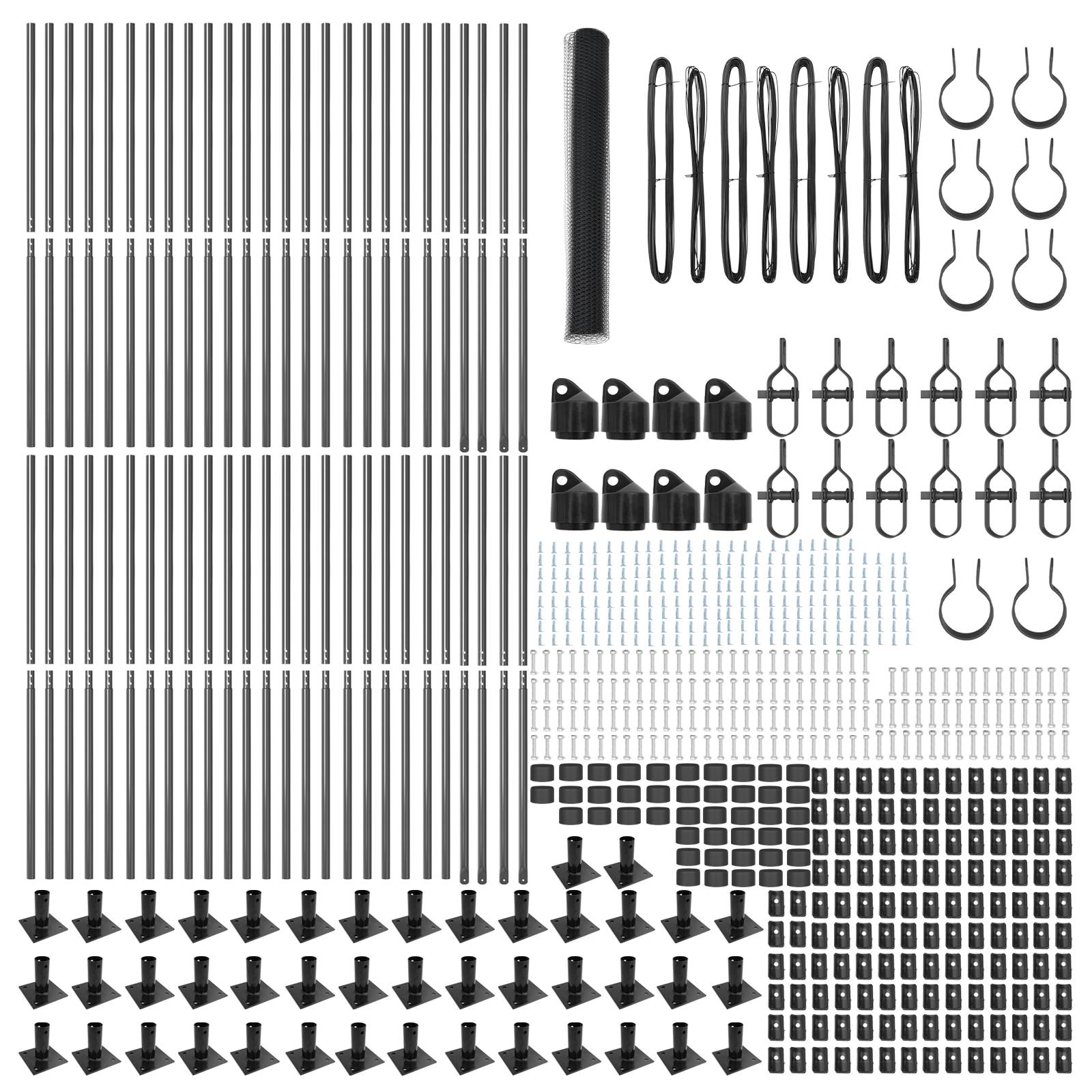 vidaXL Sechseckzaun Grau 1.2x100 m Stahl