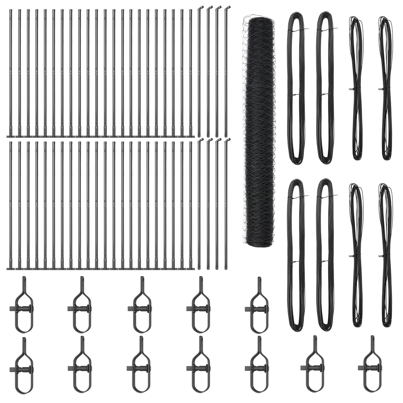 vidaXL Sechseckzaun Grau 1,2x100 m Stahl