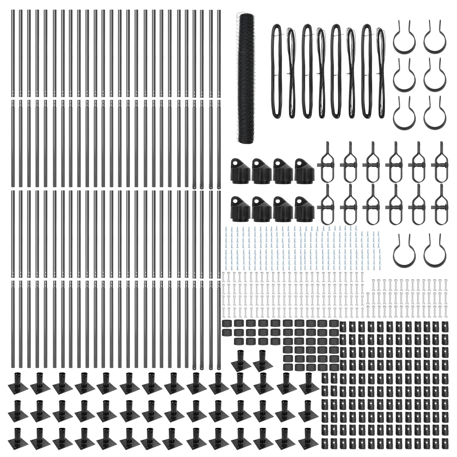 vidaXL Sechseckzaun Grau 1,2x100 m Stahl