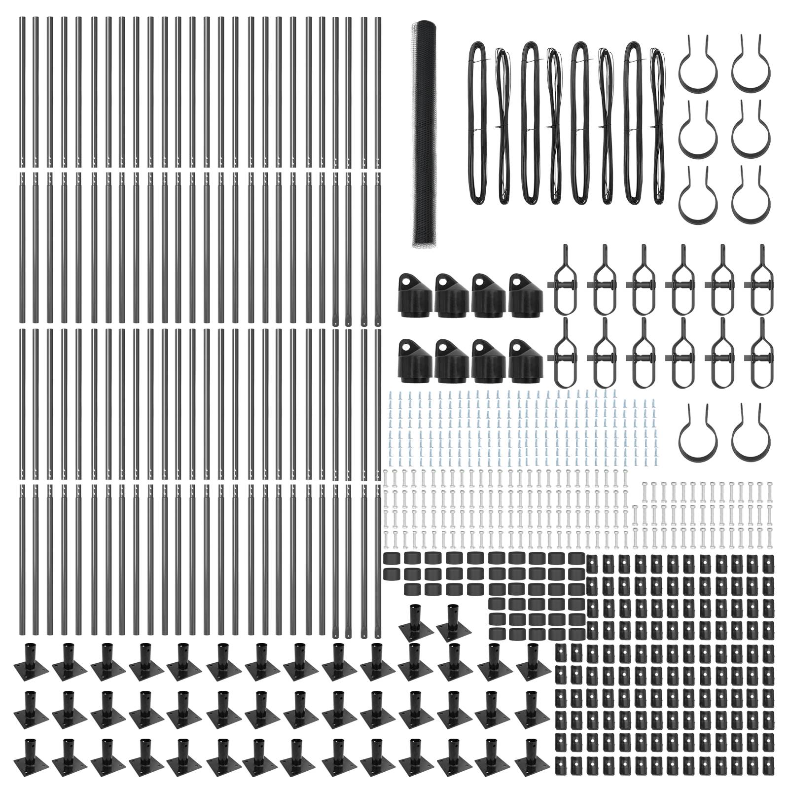 vidaXL Sphärenzaun Grau 1,4x100 m Stahl