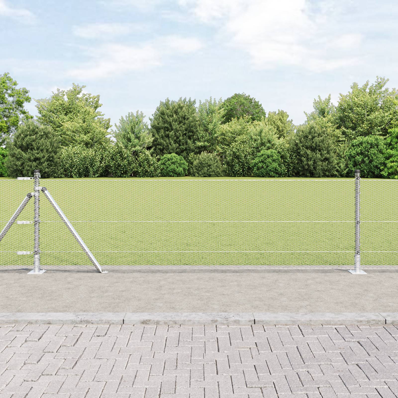 vidaXL Hexagonzaun 0,4x25 m Verzinkter Stahl